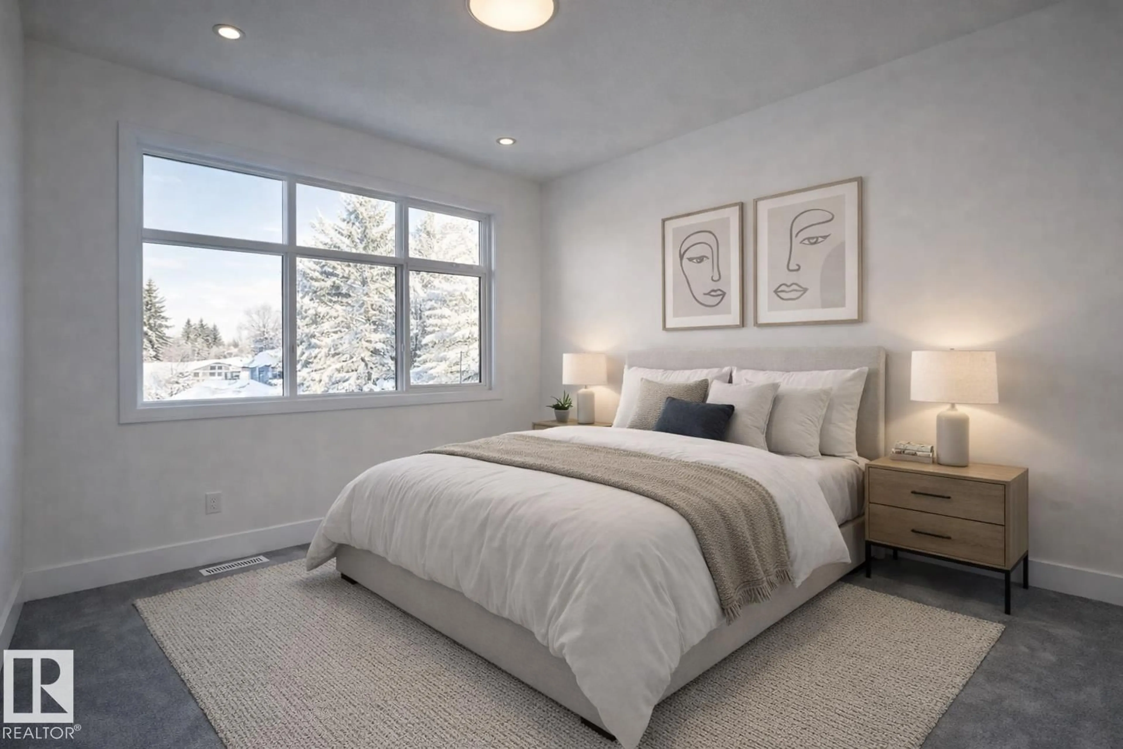 Bedroom with bed, unknown for 13909 107A AV, Edmonton Alberta T5M2A8