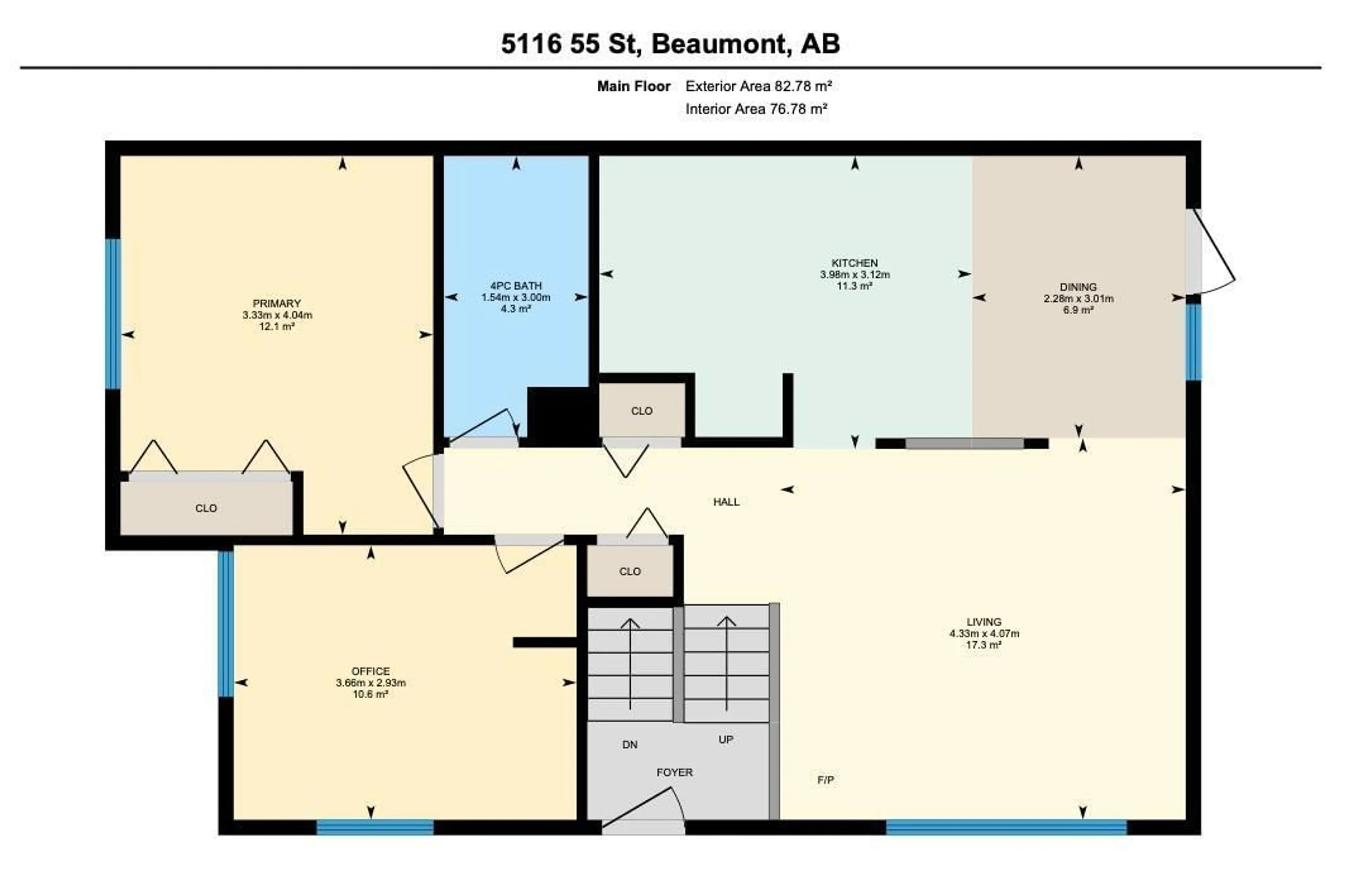 Floor plan for 5116 55 ST, Beaumont Alberta T4X1E1