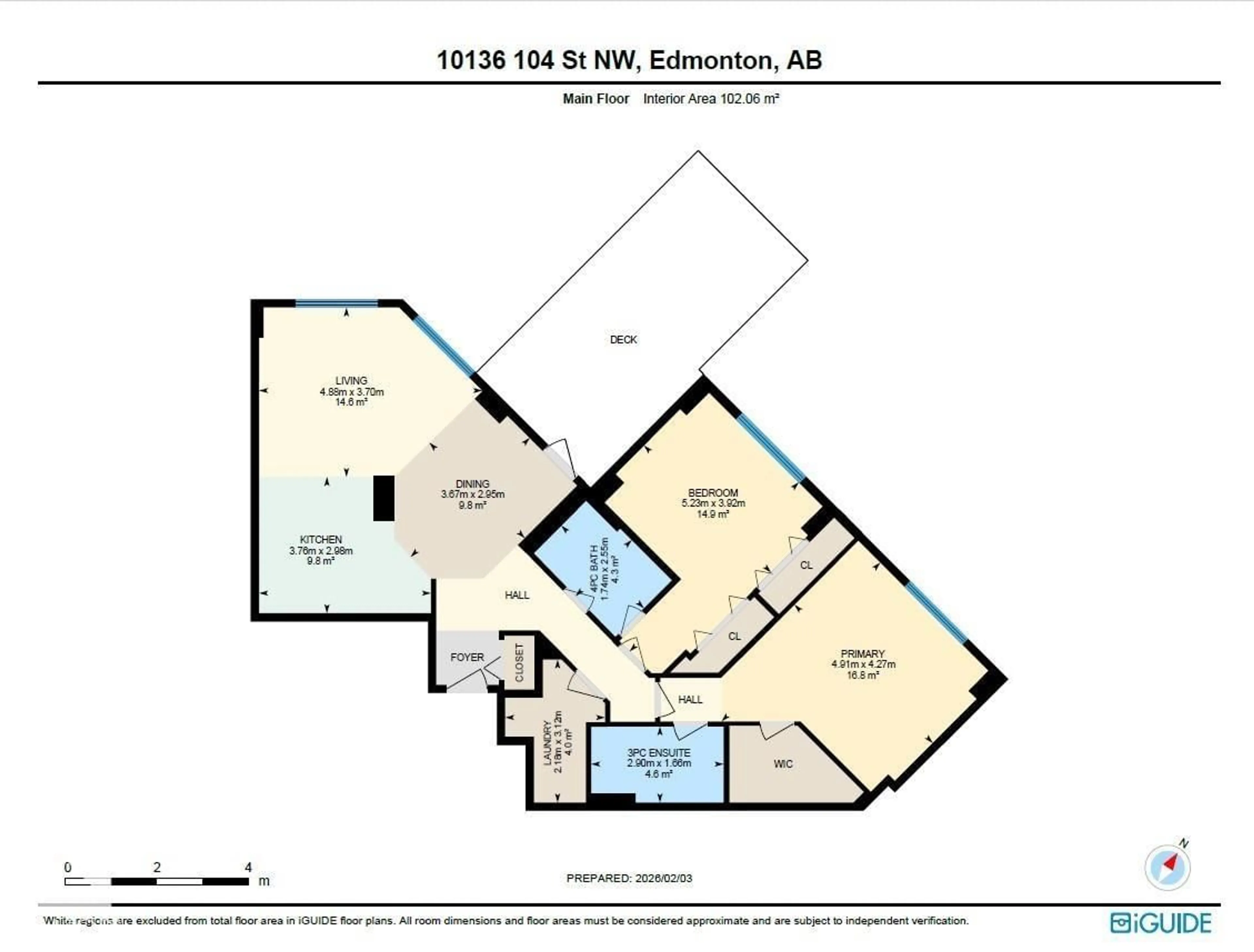 Floor plan for 501 - 10136 104 ST, Edmonton Alberta T5J0B5
