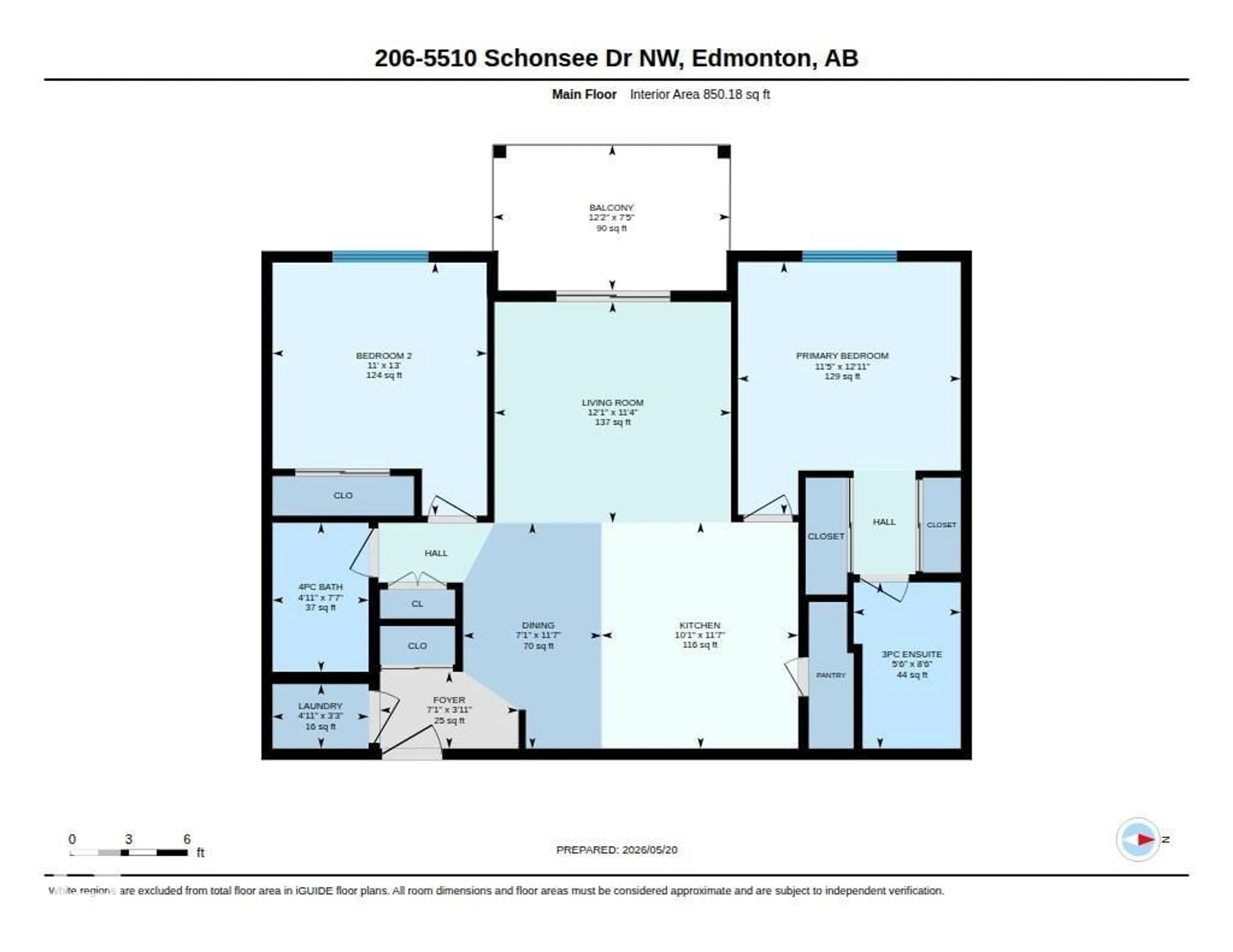 Floor plan for #206 - 5510 SCHONSEE DR, Edmonton Alberta T5Z0N9
