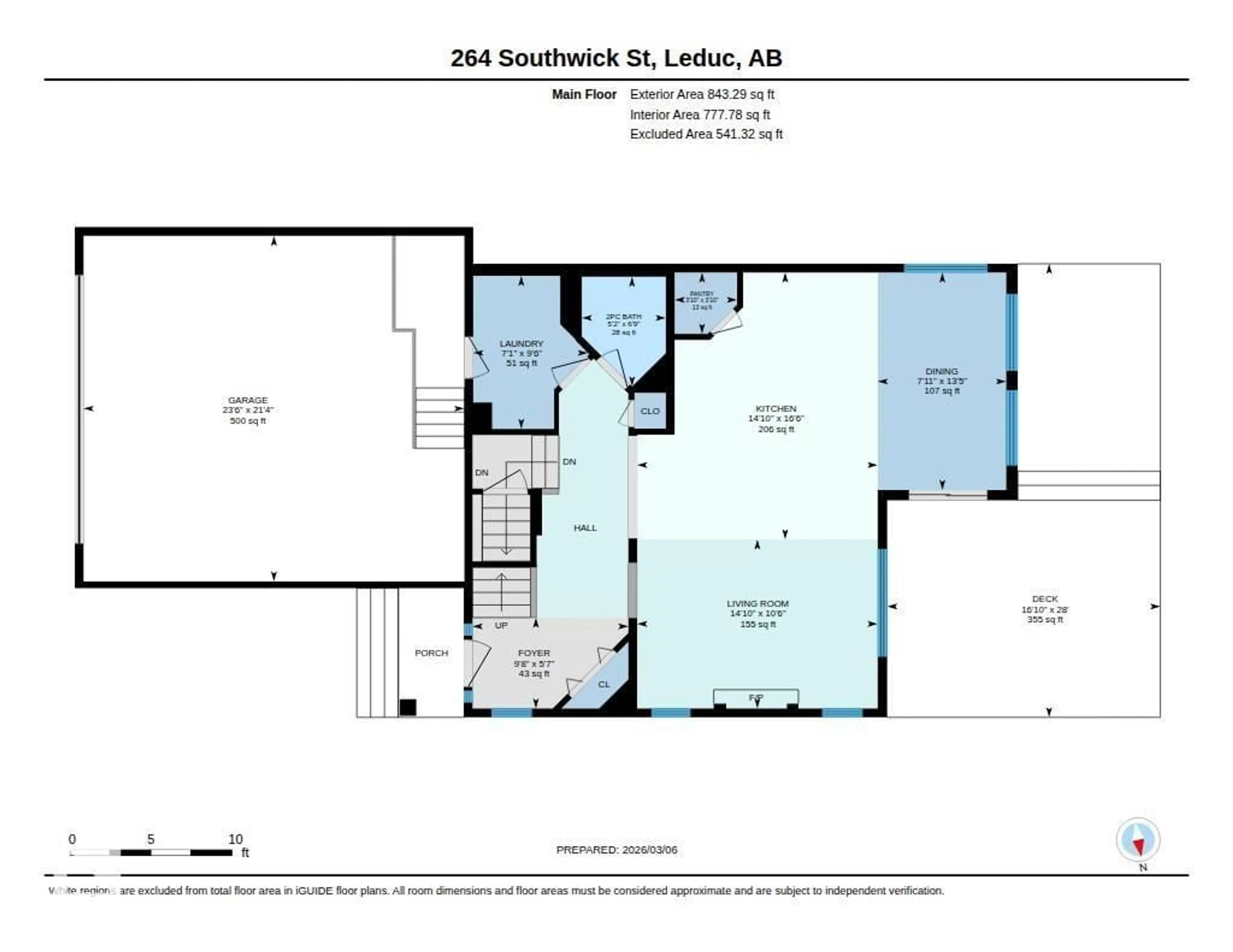 Floor plan for 264 SOUTHWICK ST, Leduc Alberta T9E0E7