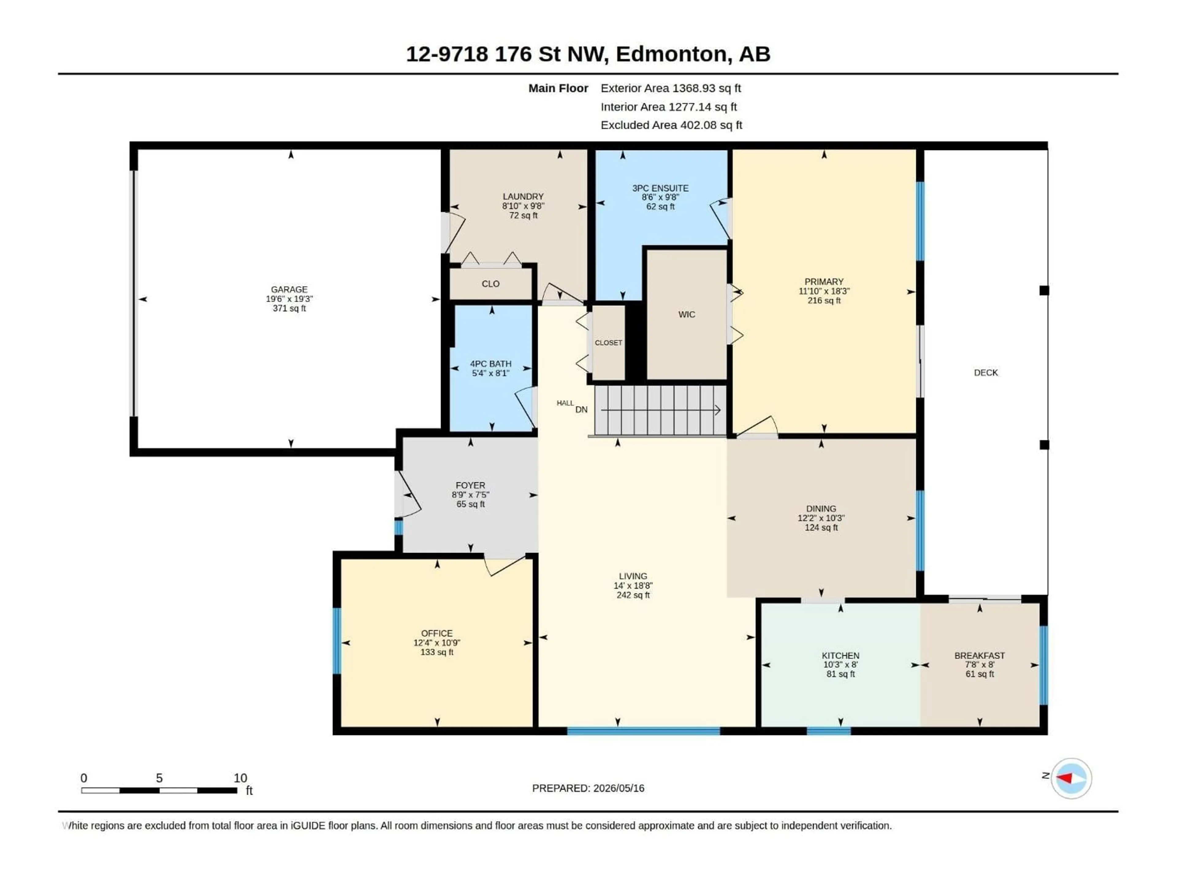 Floor plan for 12 9718 176 ST NW, Edmonton Alberta T6L1W3