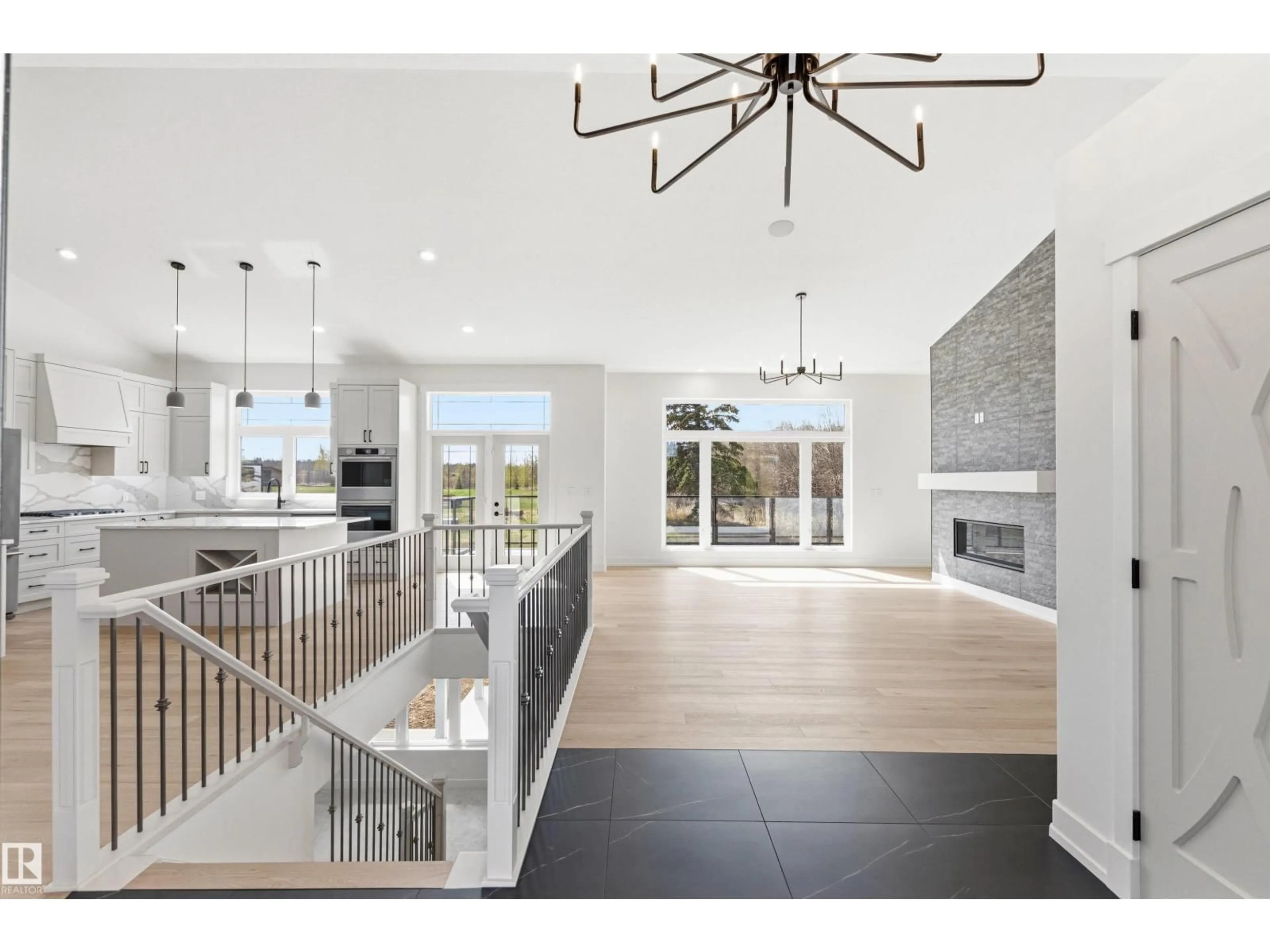 Open concept kitchen, ceramic/tile floor for 50 26323 TWP ROAD 532 A, Rural Parkland County Alberta T7X4M1