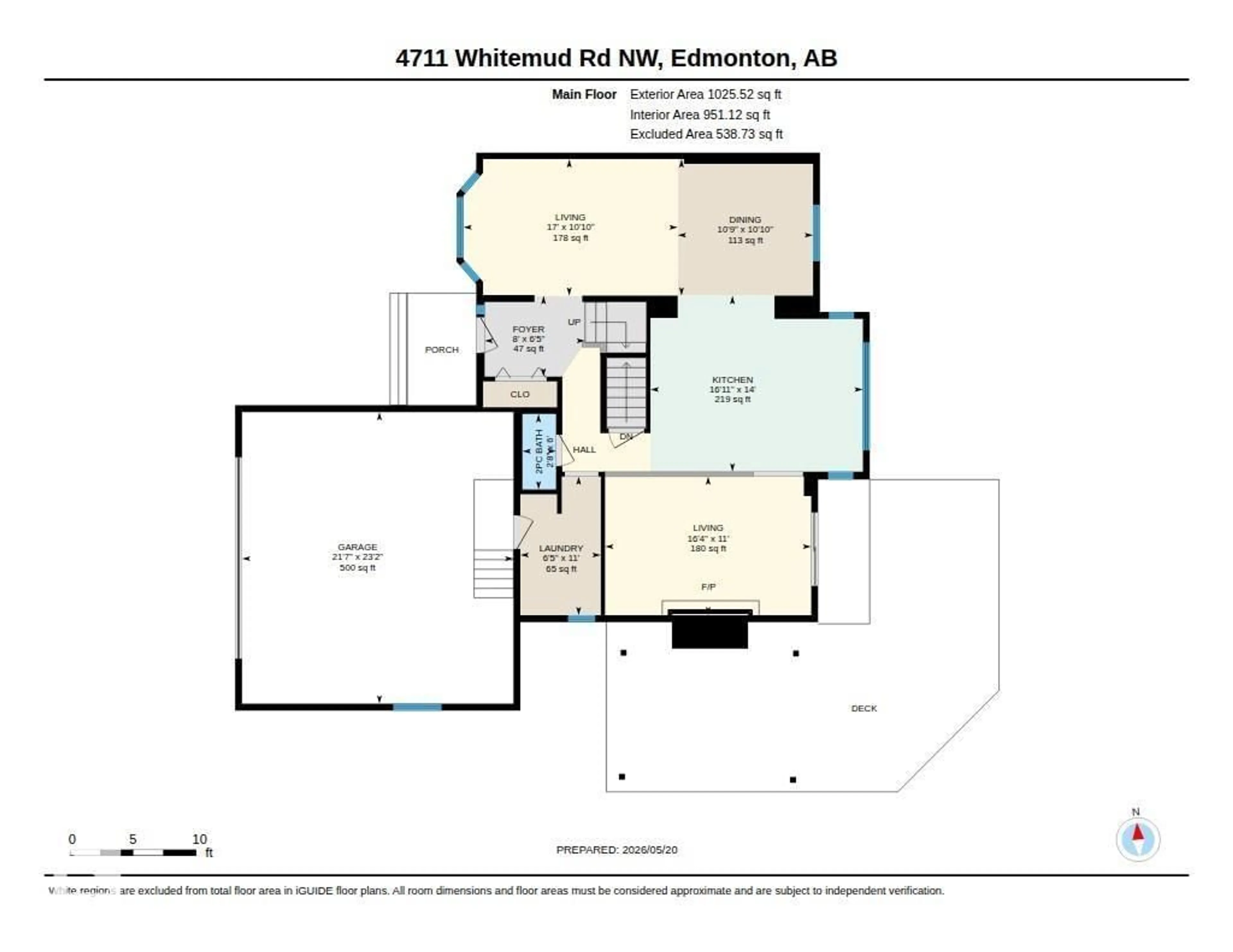 Floor plan for 4711 WHITEMUD RD, Edmonton Alberta T6H5P7