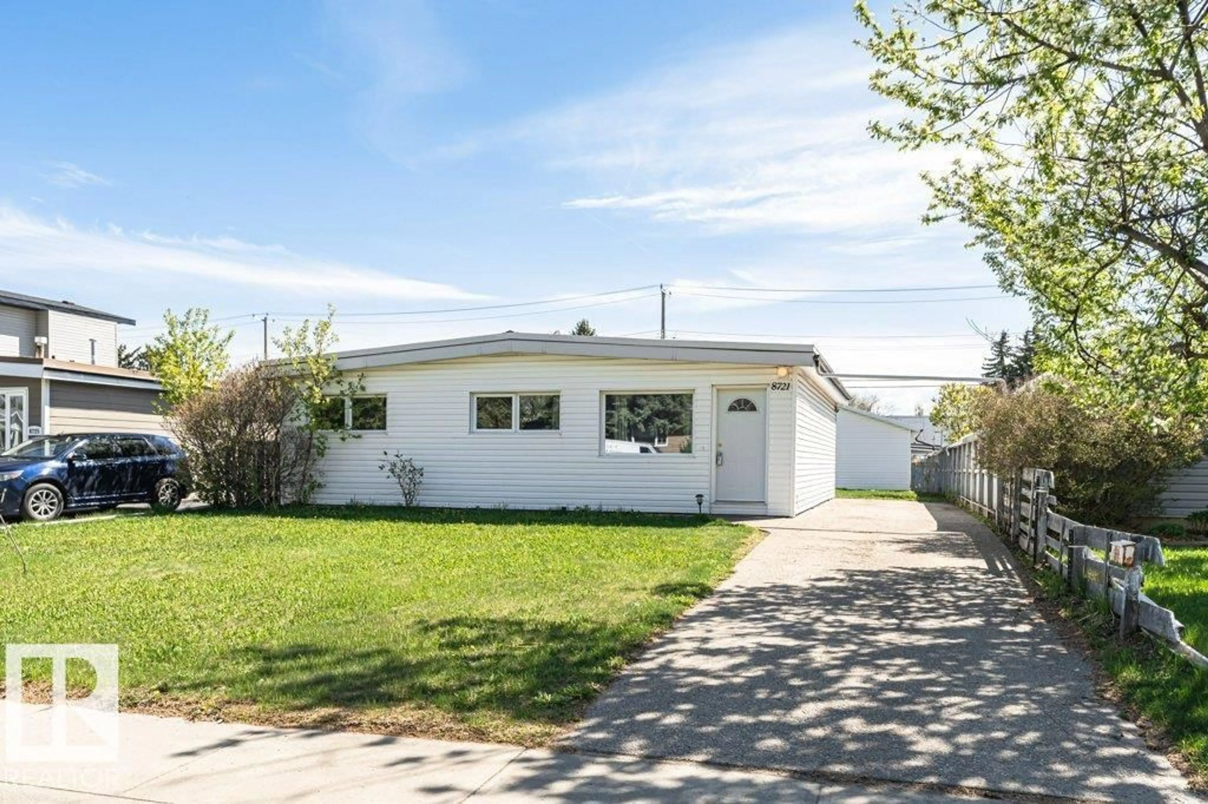 Home with vinyl exterior material, street for 8721 154 ST, Edmonton Alberta T5R1S6