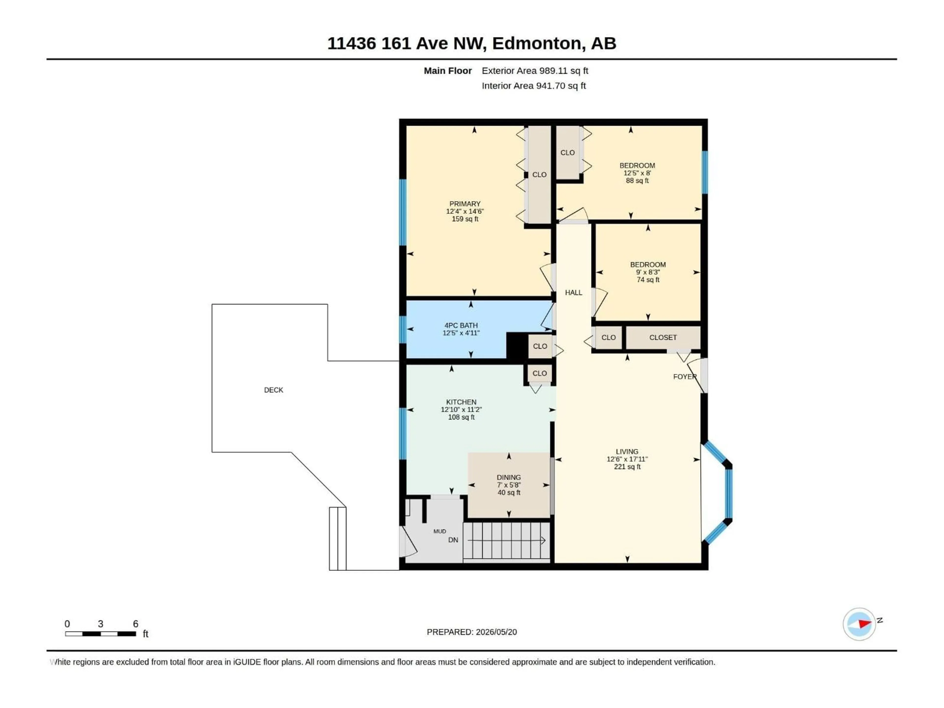 Floor plan for 11436 161 AV, Edmonton Alberta T5X2L2