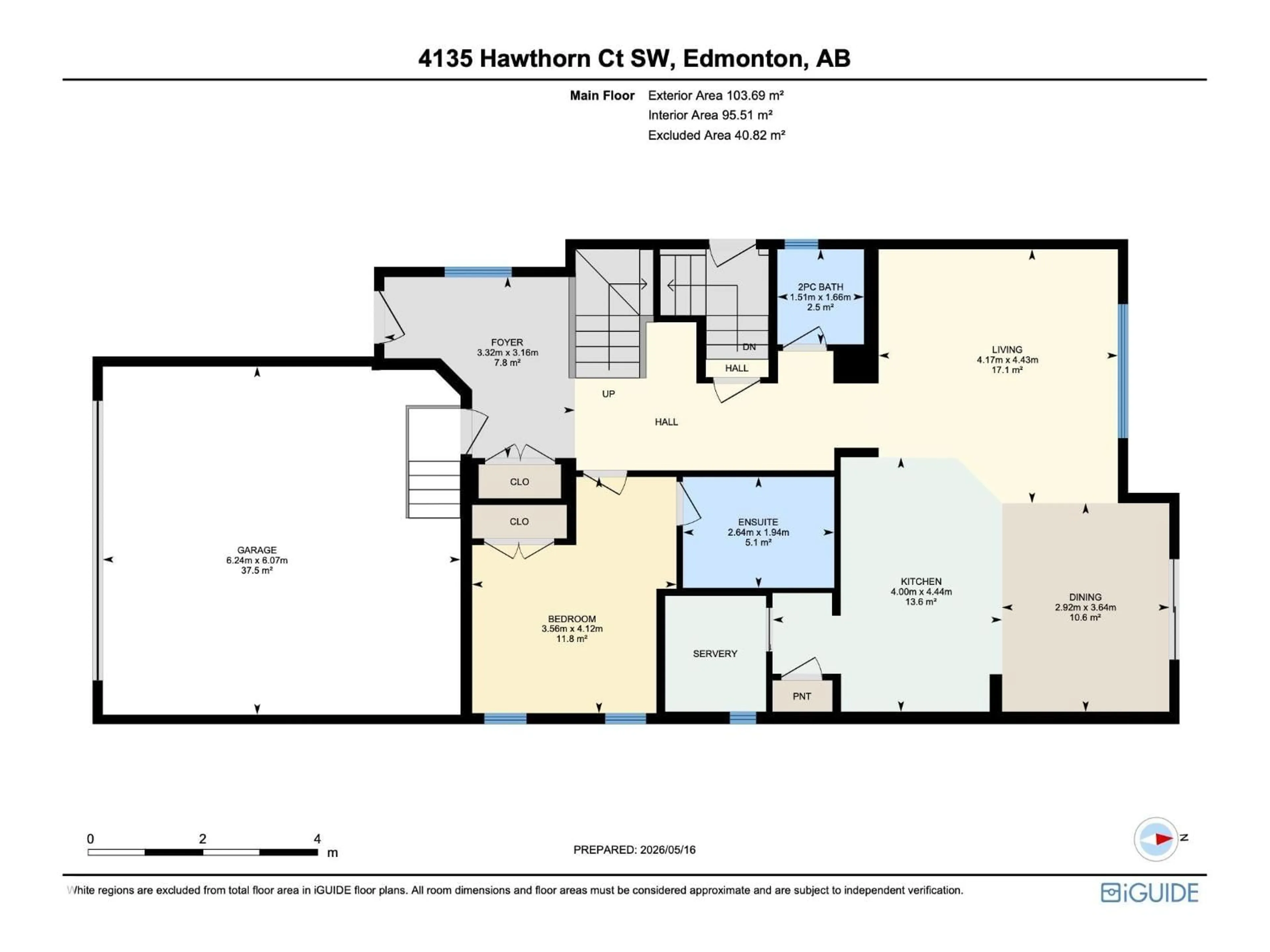 Floor plan for 4135 HAWTHORN CT, Edmonton Alberta T6X2Y8
