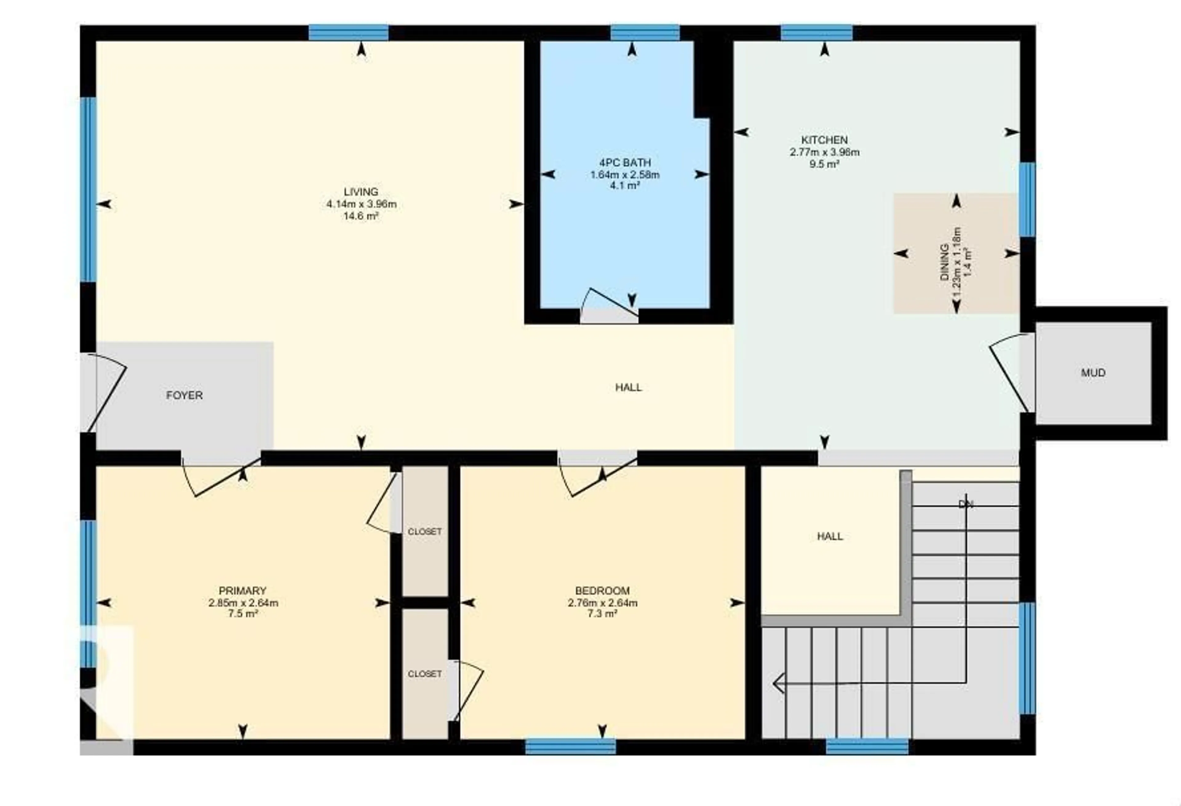 Floor plan for 10834 75 AV, Edmonton Alberta T6E1K2