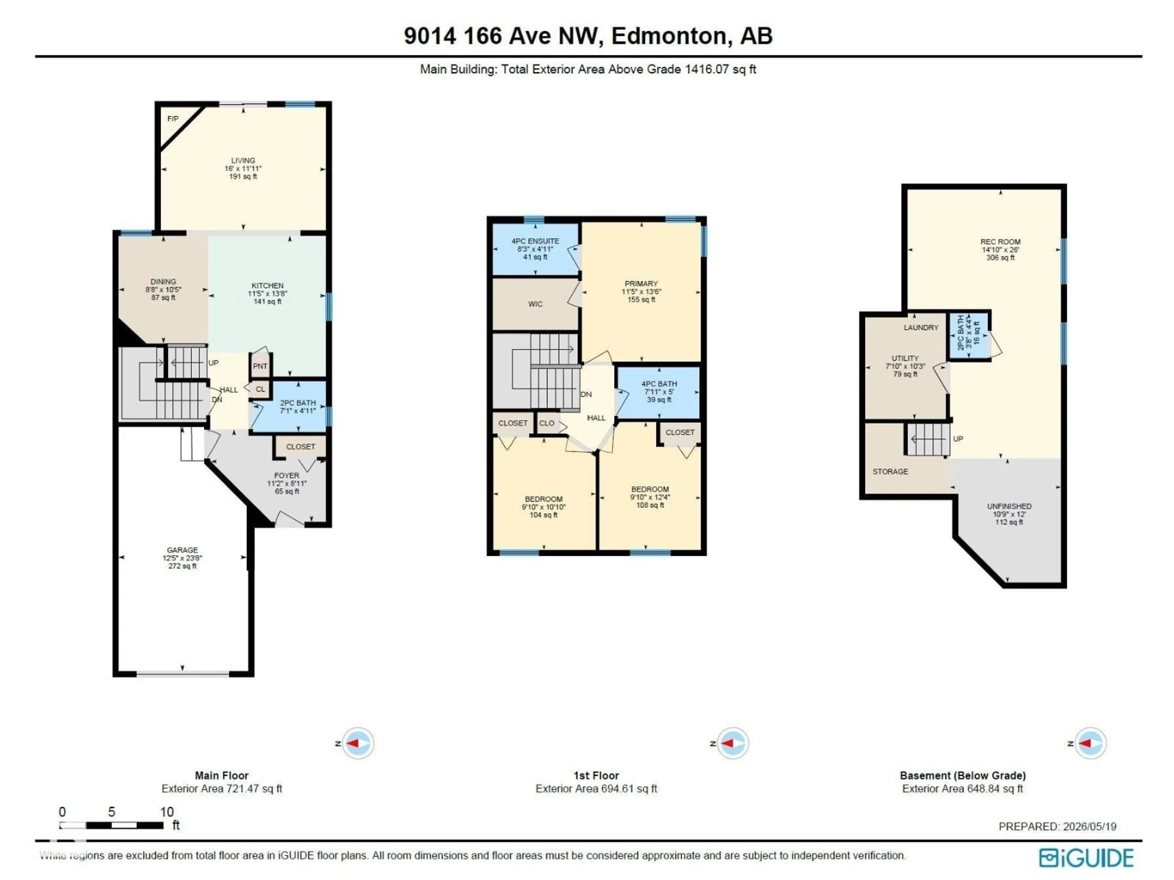 Floor plan for NW - 9014 166 AV, Edmonton Alberta T5Z3H5