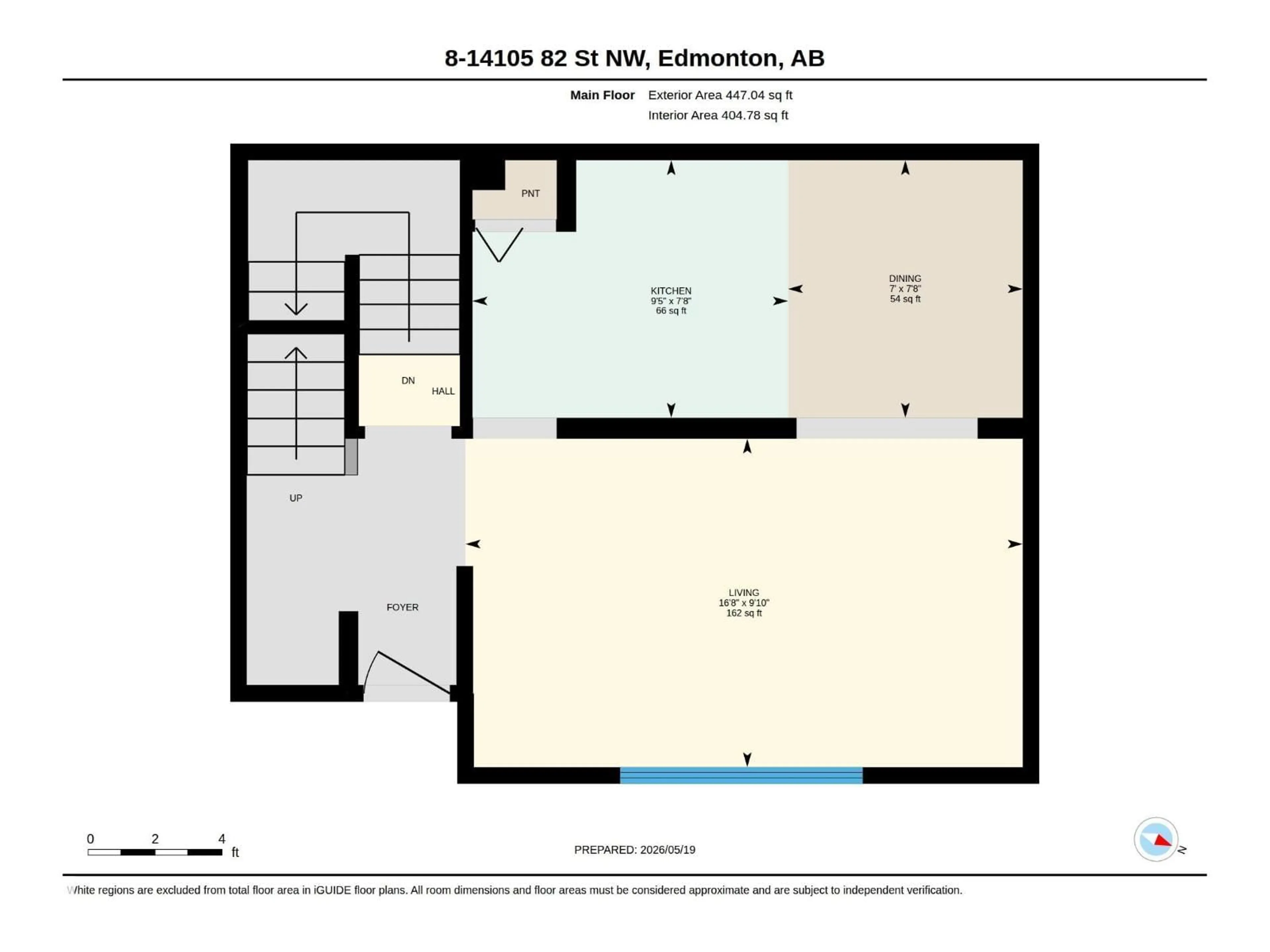 Floor plan for #8 - 14105 82 ST, Edmonton Alberta T5E2V7
