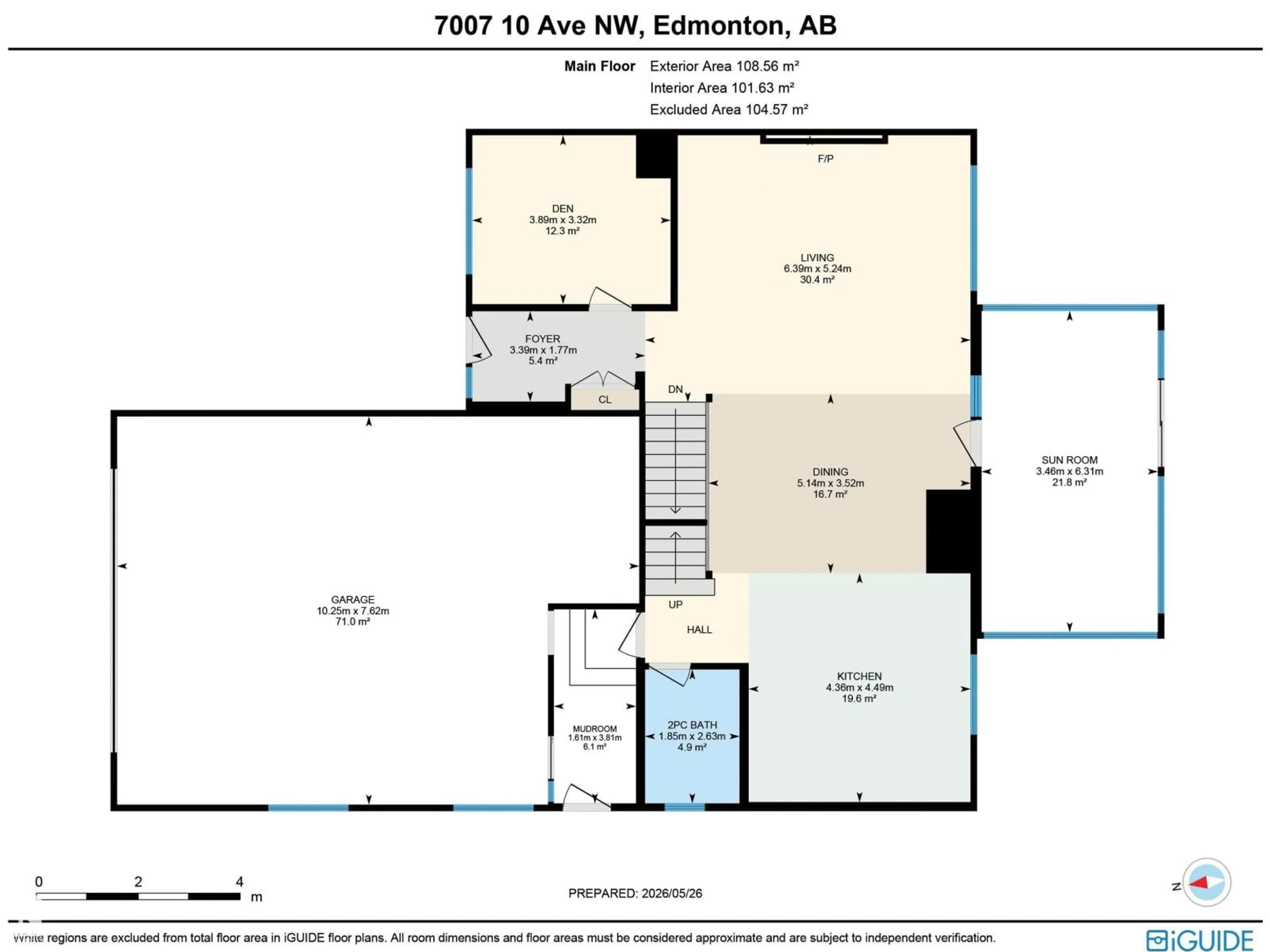 Floor plan for NW - 7007 10 AV, Edmonton Alberta T6K2T9