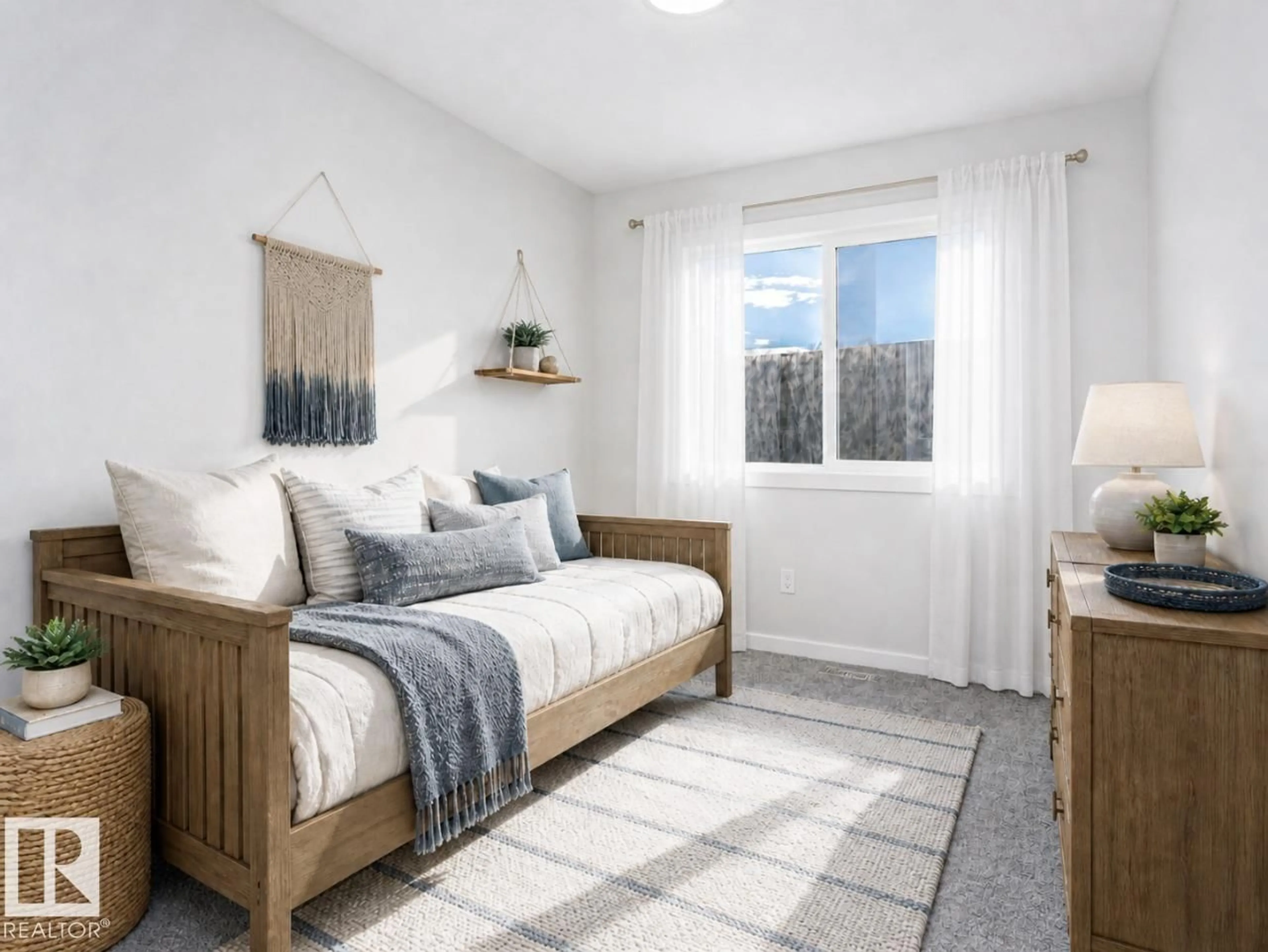 Bedroom with bed, unknown for 2752 7 AV, Edmonton Alberta T6X2A8