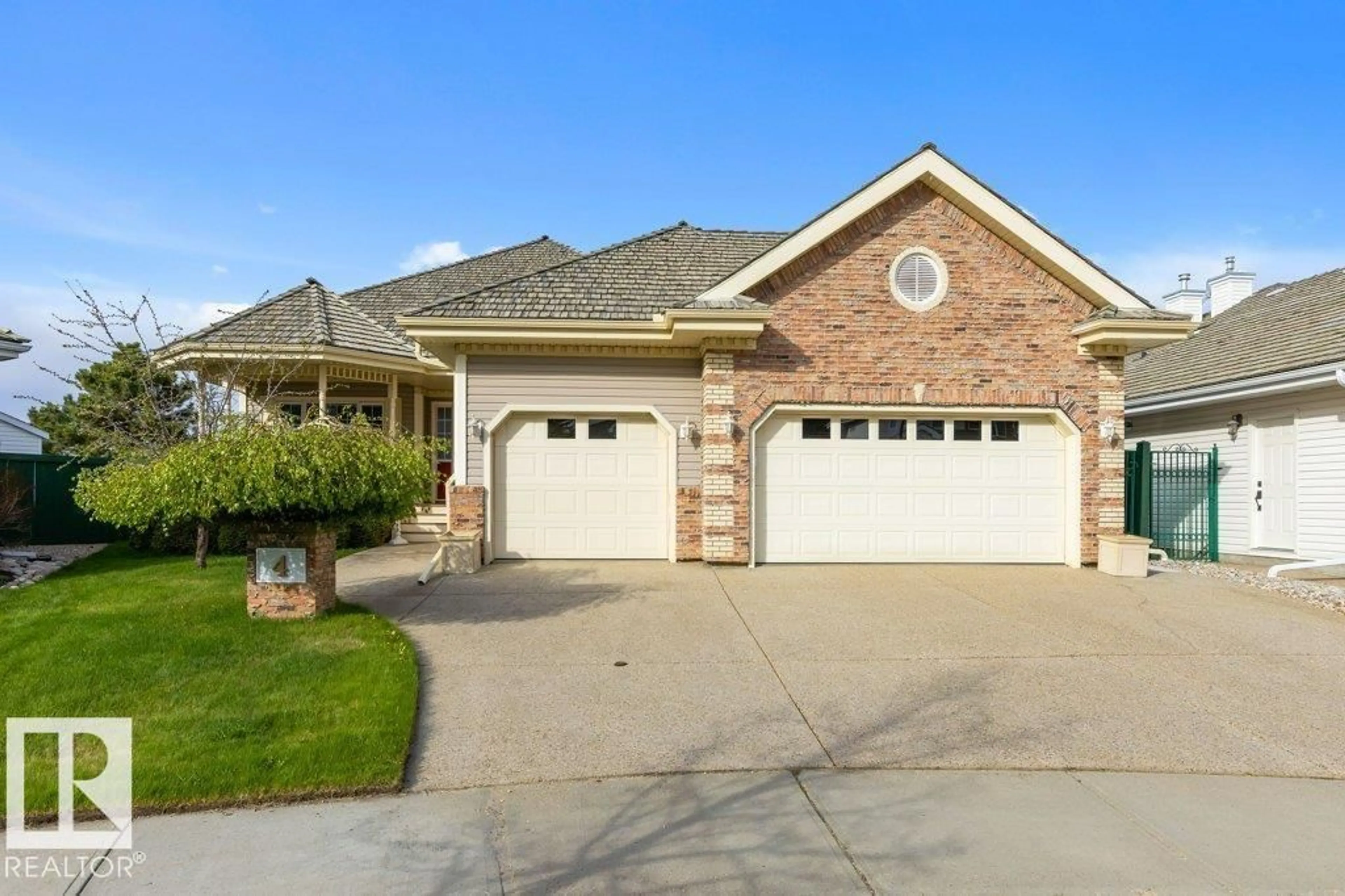 Home with brick exterior material, street for 4 PLACER CL, St. Albert Alberta T8N6A2