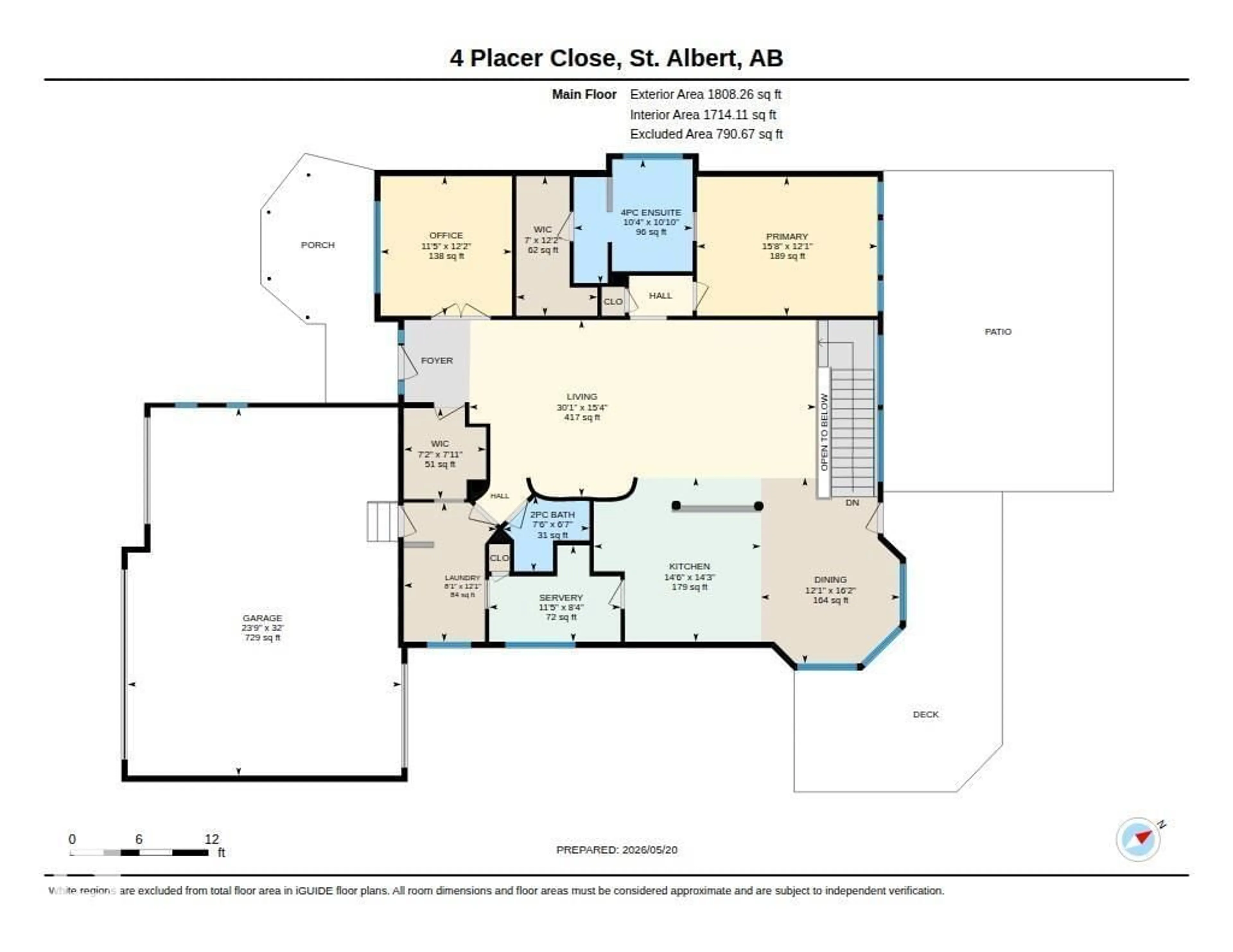 Floor plan for 4 PLACER CL, St. Albert Alberta T8N6A2