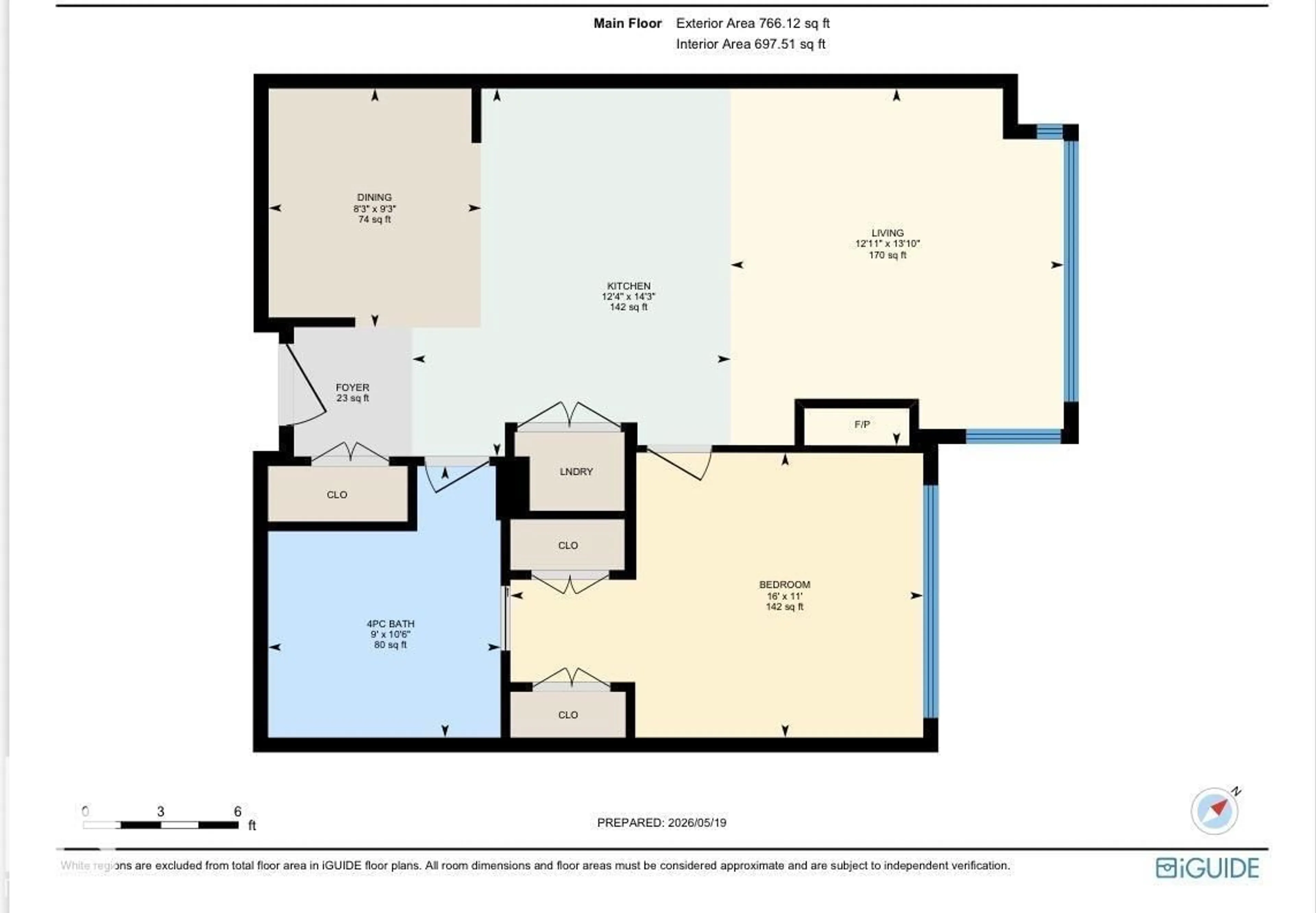 Floor plan for #504 - 2612 109 ST, Edmonton Alberta T6J3T1