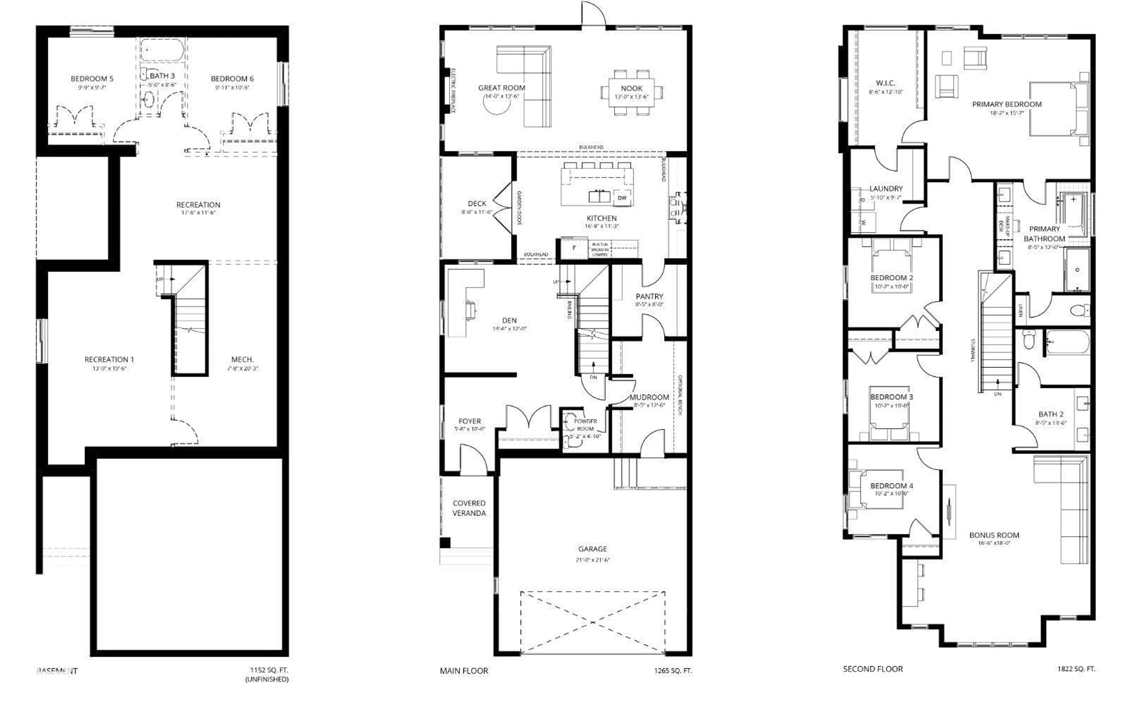 Floor plan for SW - 1365 AINSLIE WD, Edmonton Alberta T6W3E9