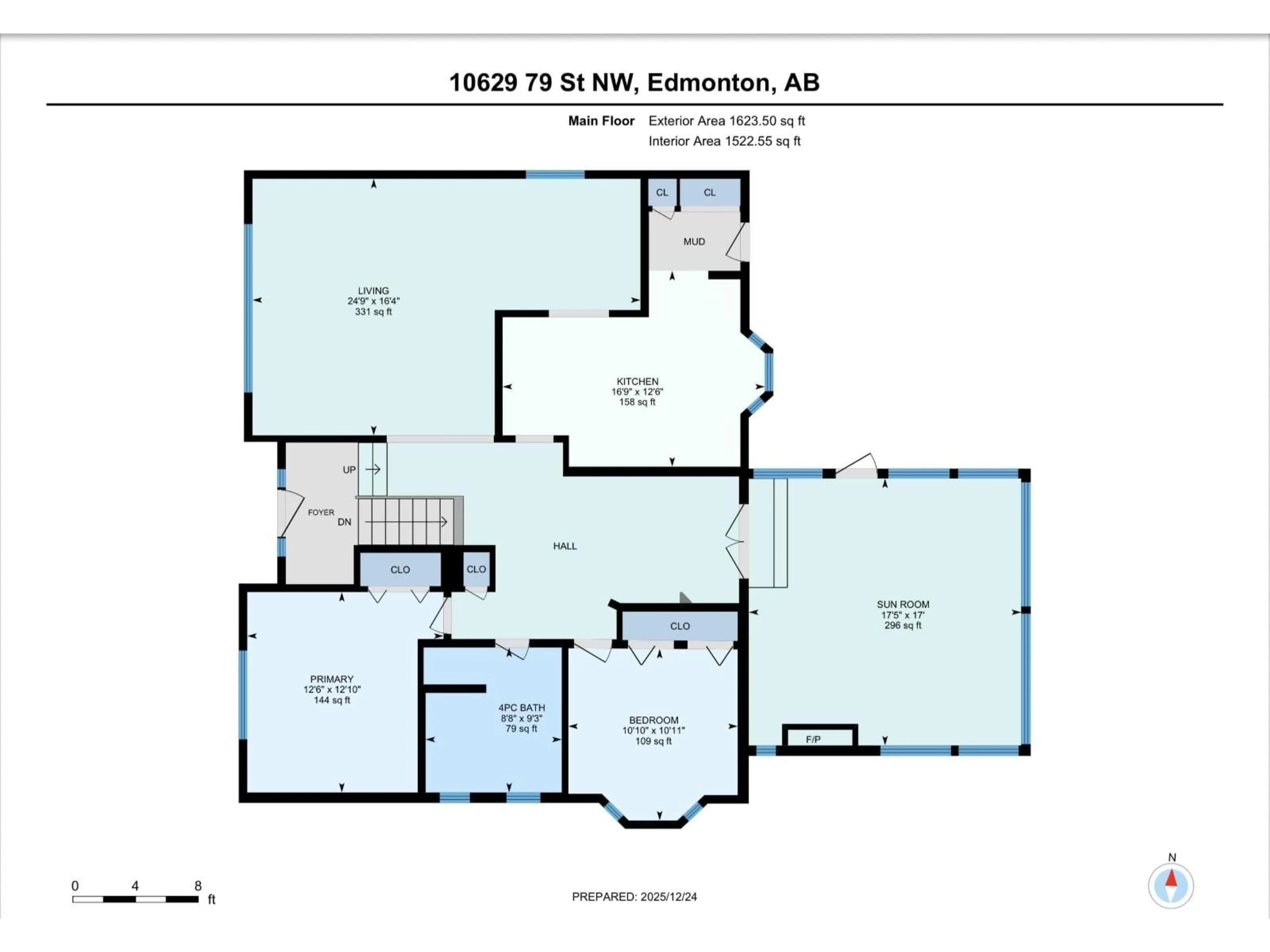 Floor plan for NW - 10629 79 ST, Edmonton Alberta T6A3H5