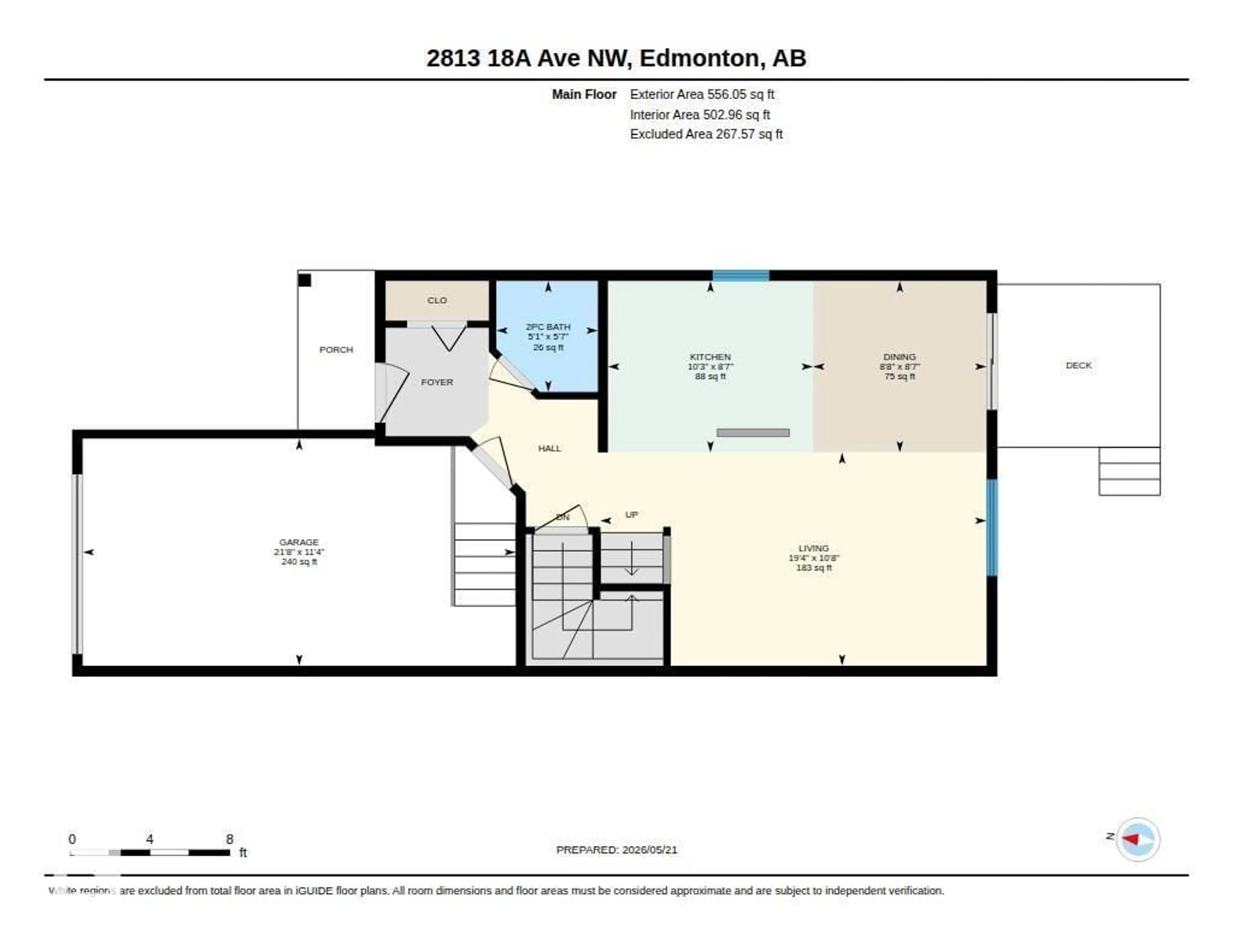 Floor plan for 2813 18A AV, Edmonton Alberta T6T0N8