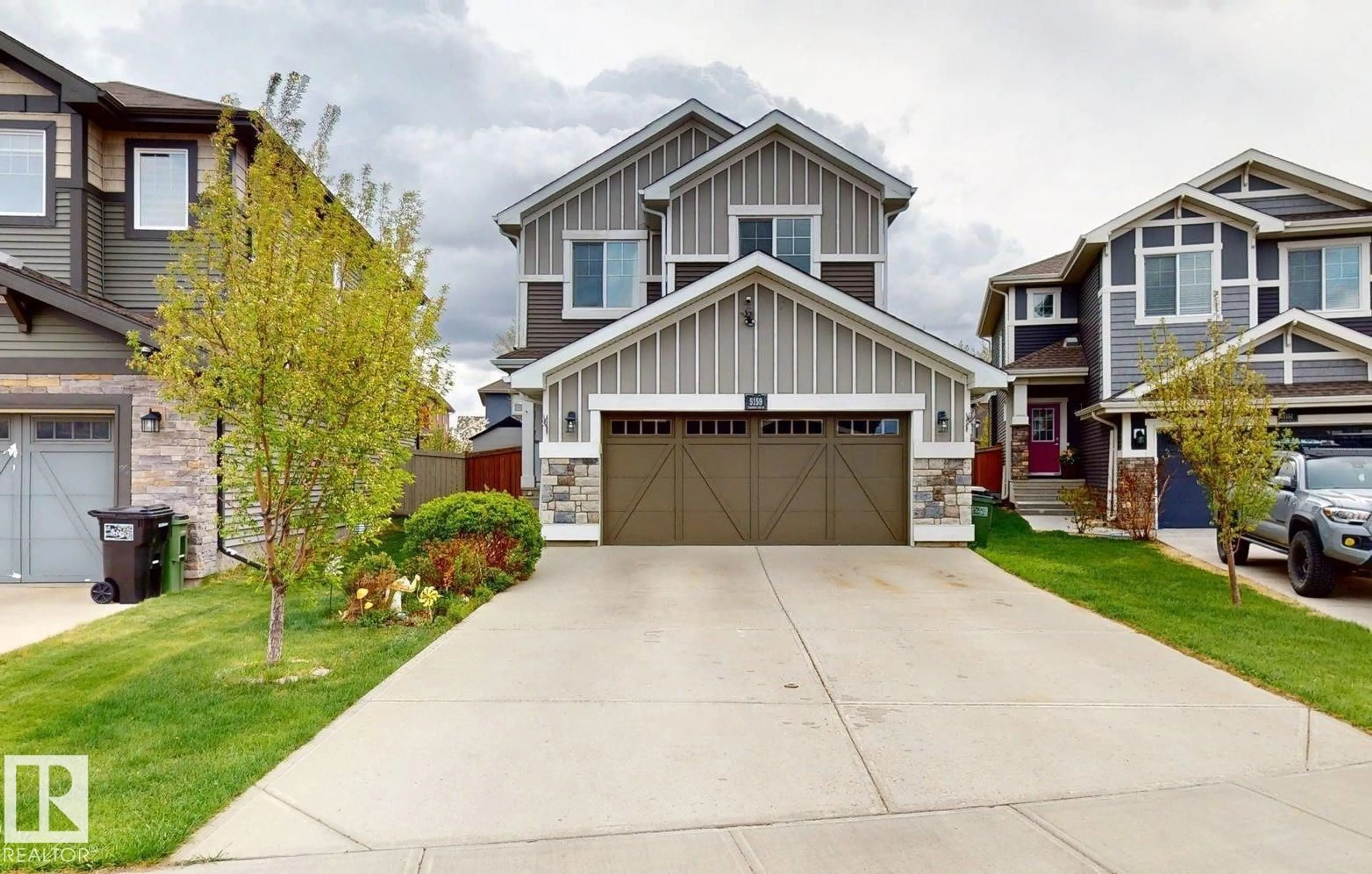 Home with vinyl exterior material, street for SW SW - 5159 CRABAPPLE LI, Edmonton Alberta T6X1X1