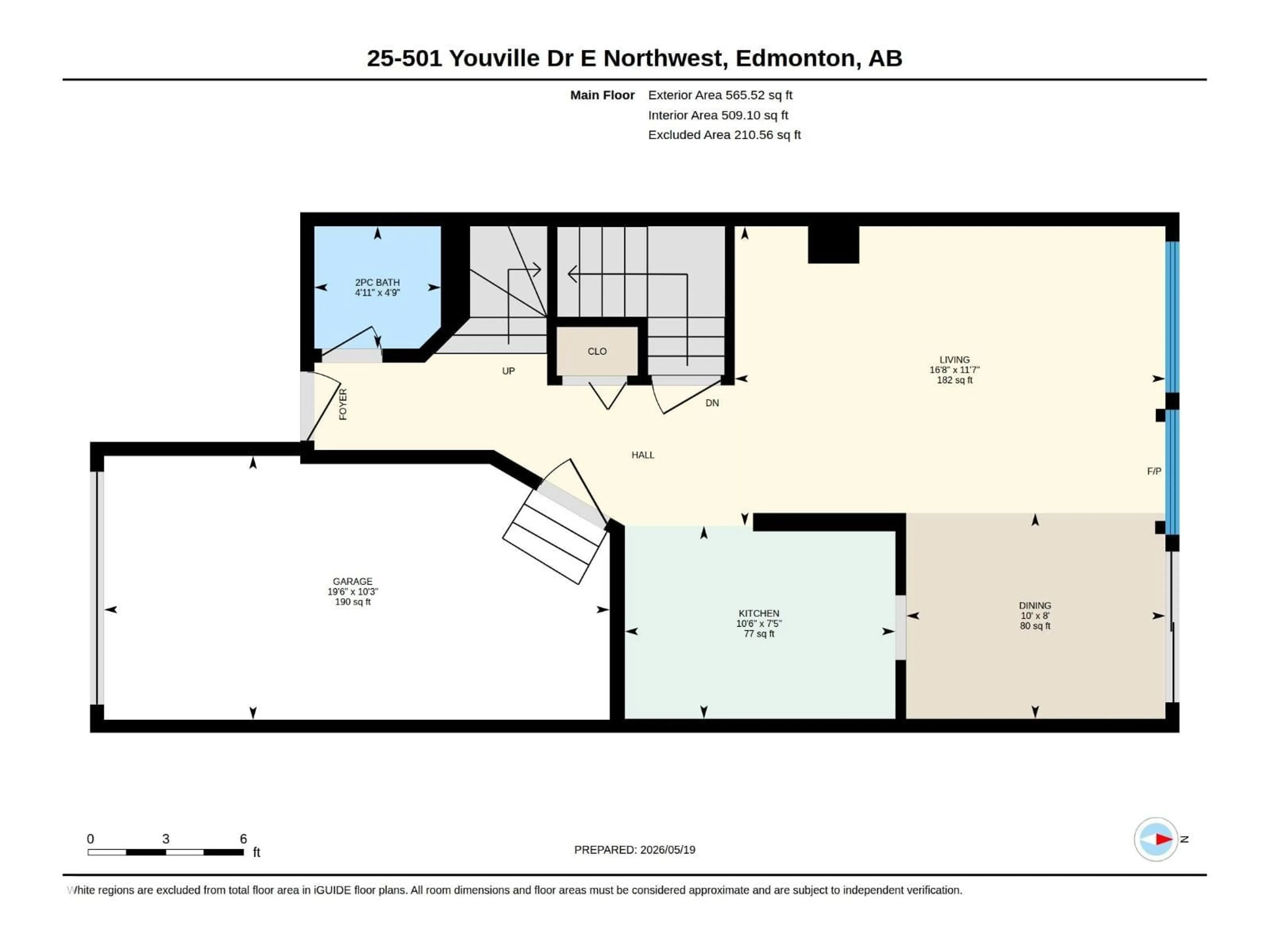 Floor plan for 25 - 501 YOUVILLE DR E NW, Edmonton Alberta T6L6T8