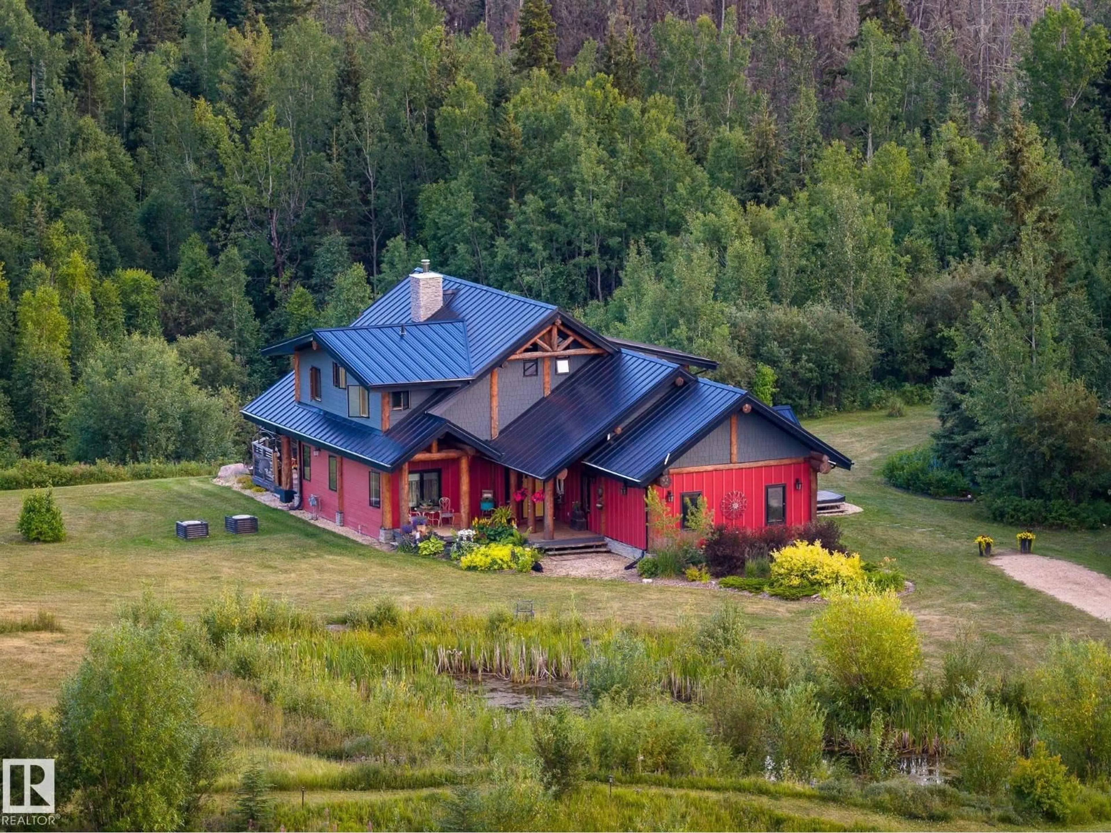 A pic from outside/outdoor area/front of a property/back of a property/a pic from drone, mountain view for 26427 TOWNSHIP ROAD 650, Rural Westlock County Alberta T0G0Y0