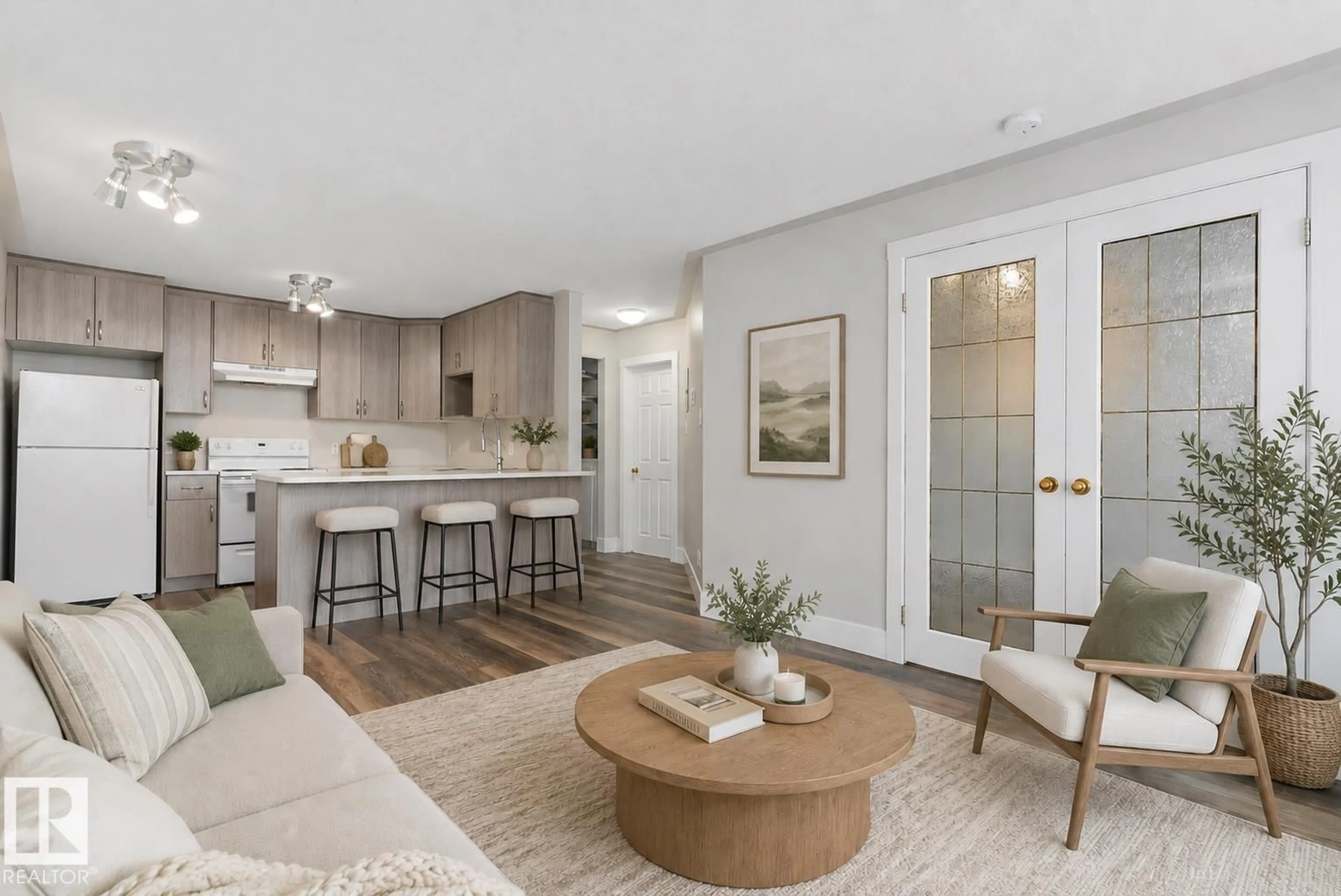 Open concept kitchen, unknown for #7 - 11008 124 ST, Edmonton Alberta T5M0J4