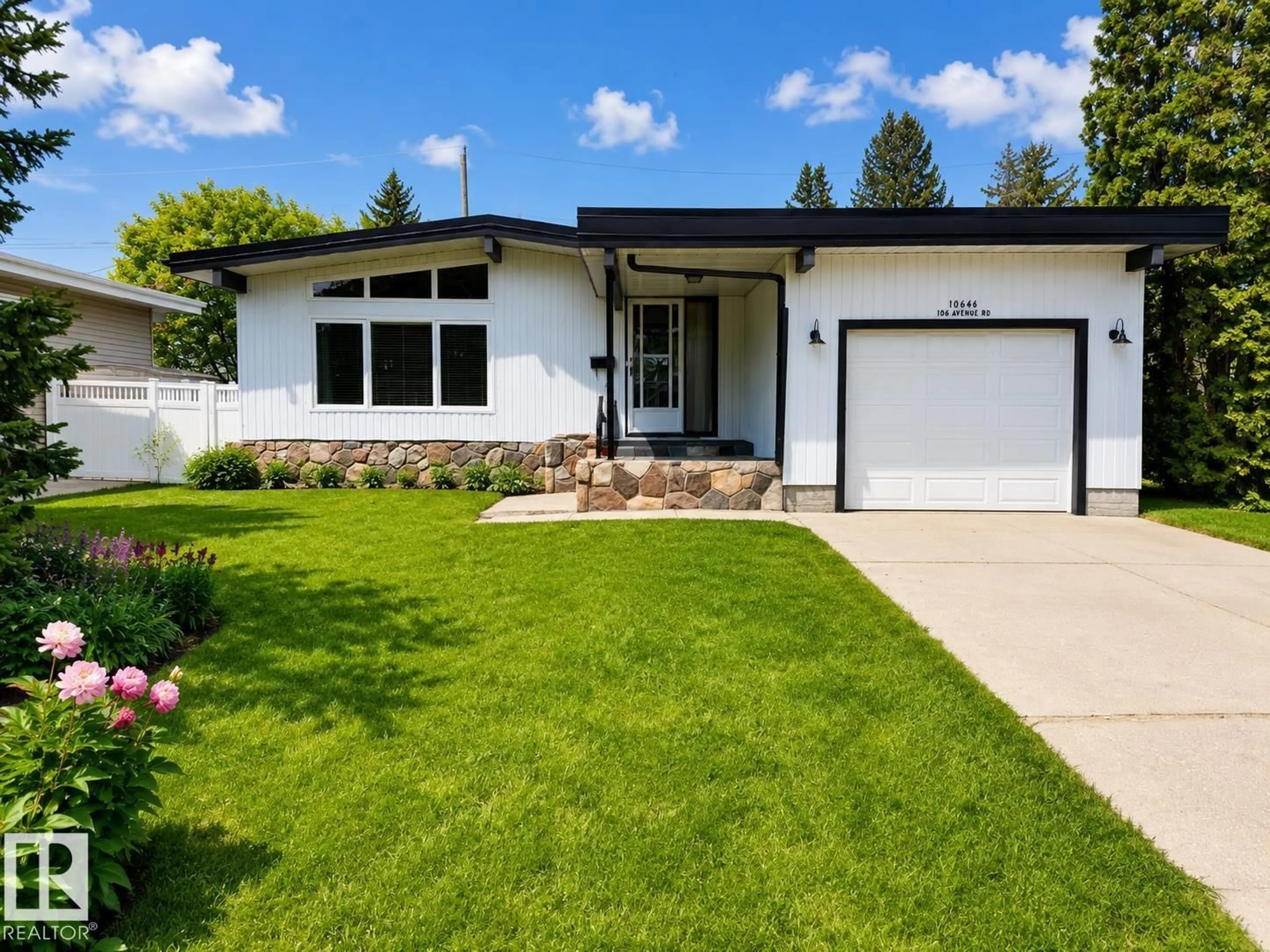 Home with vinyl exterior material, street for 10648 ROWLAND RD, Edmonton Alberta T6A3V8