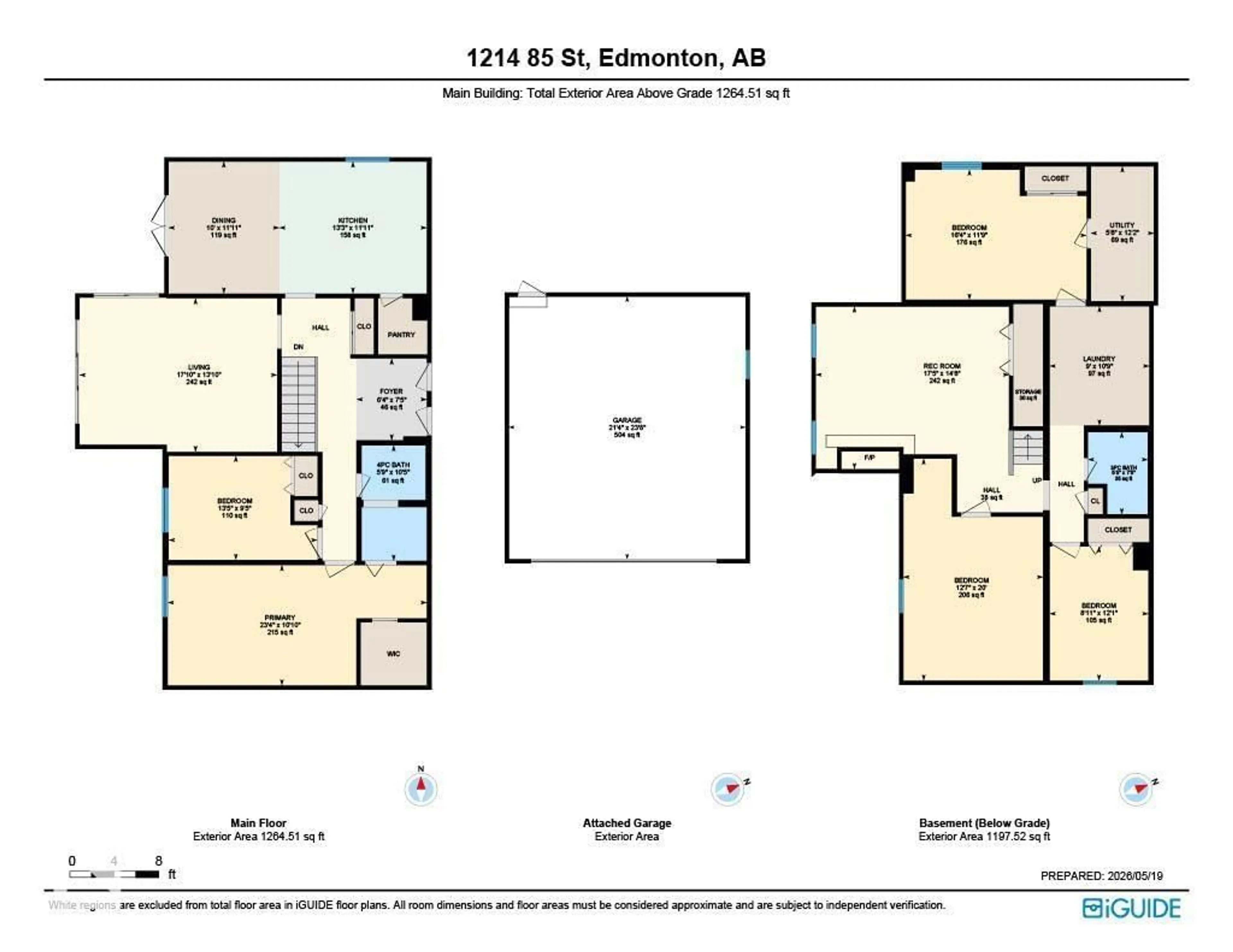 Floor plan for NW - 1214 85 ST, Edmonton Alberta T6K1X8