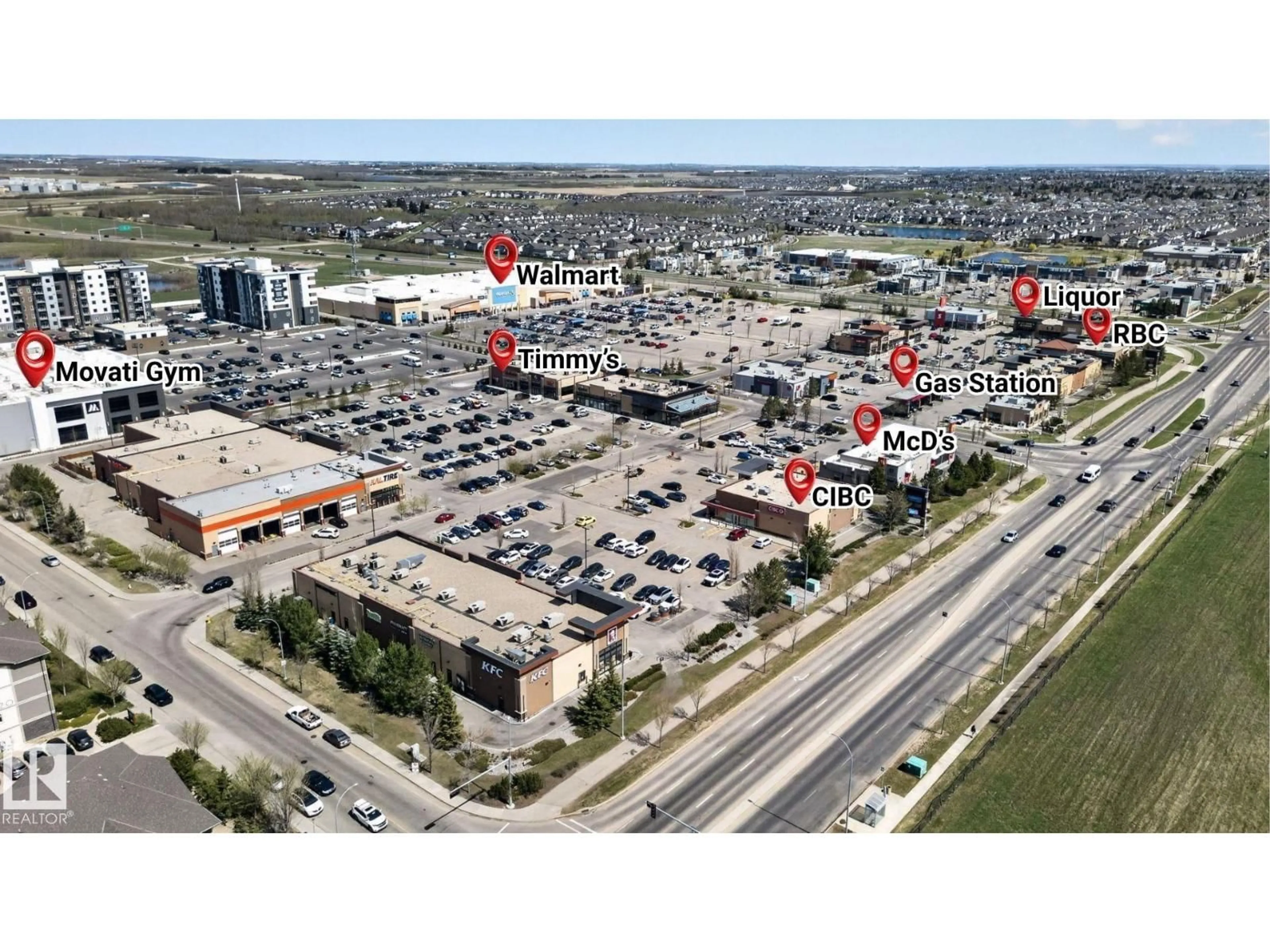A pic from outside/outdoor area/front of a property/back of a property/a pic from drone, street for #424 - 504 ALBANY WY, Edmonton Alberta T6V0L2