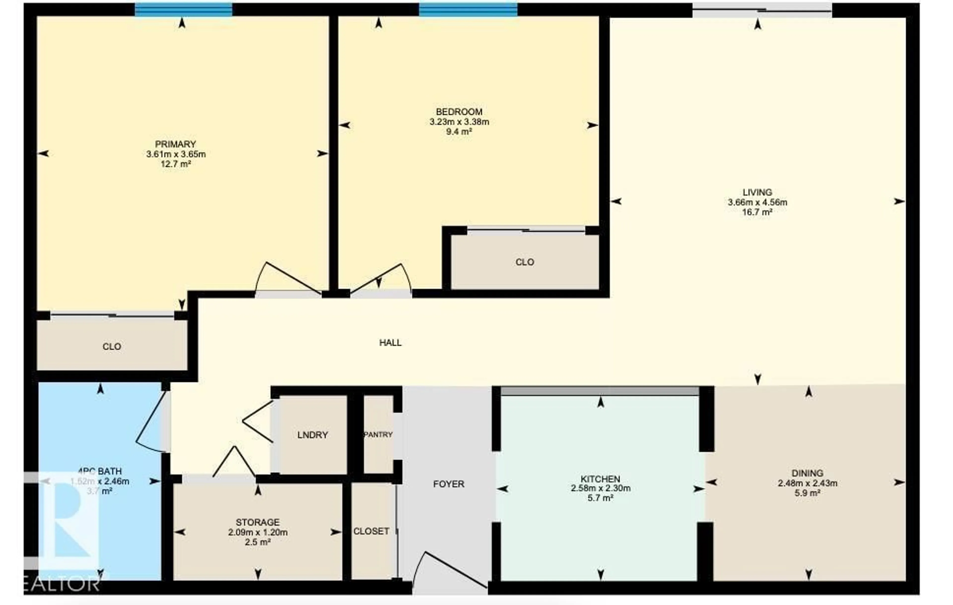 Floor plan for 129 - 4210 139 AV, Edmonton Alberta T5Y2W6