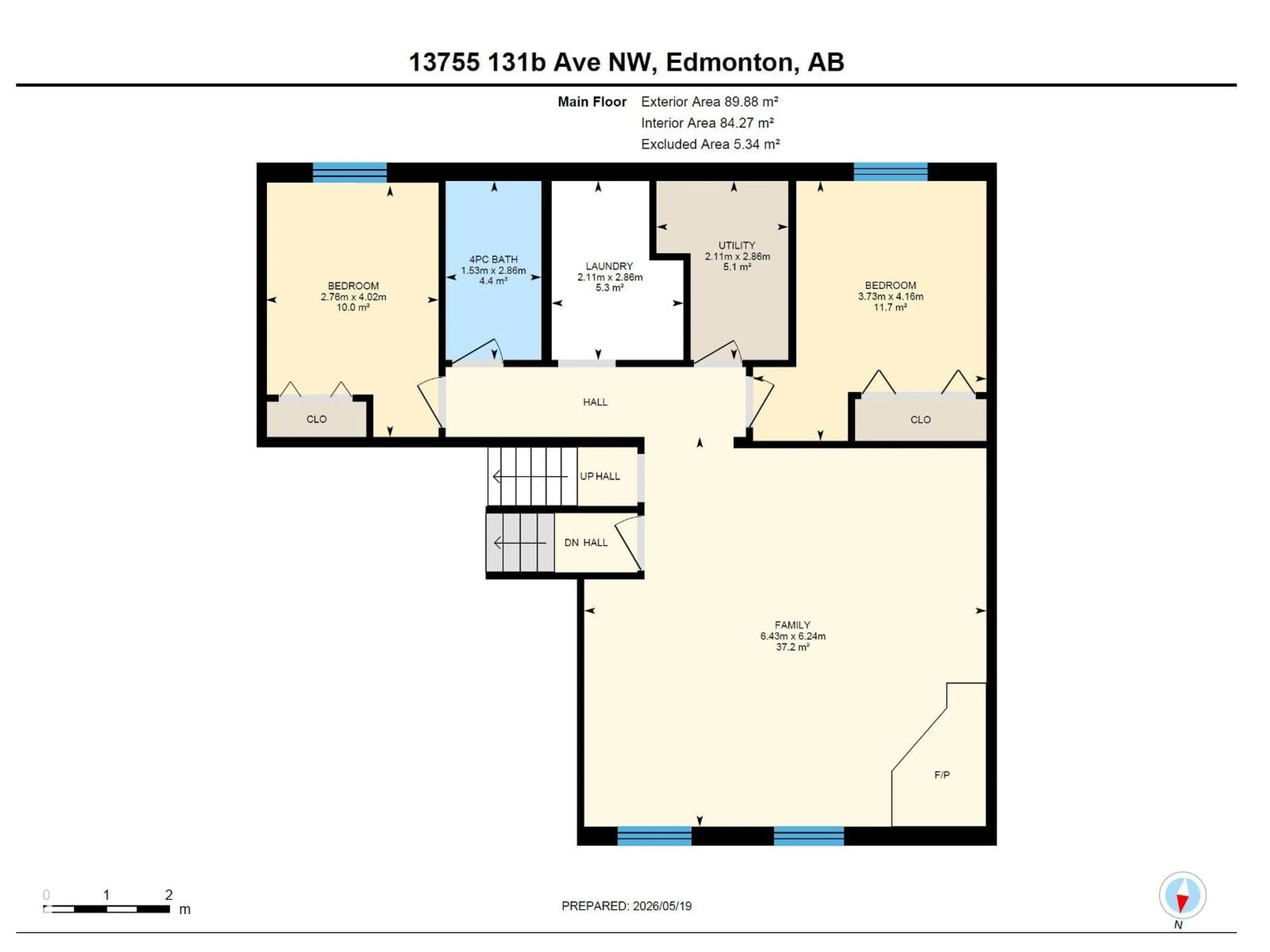 Floor plan for NW - 13755 131B AV, Edmonton Alberta T5L5A1