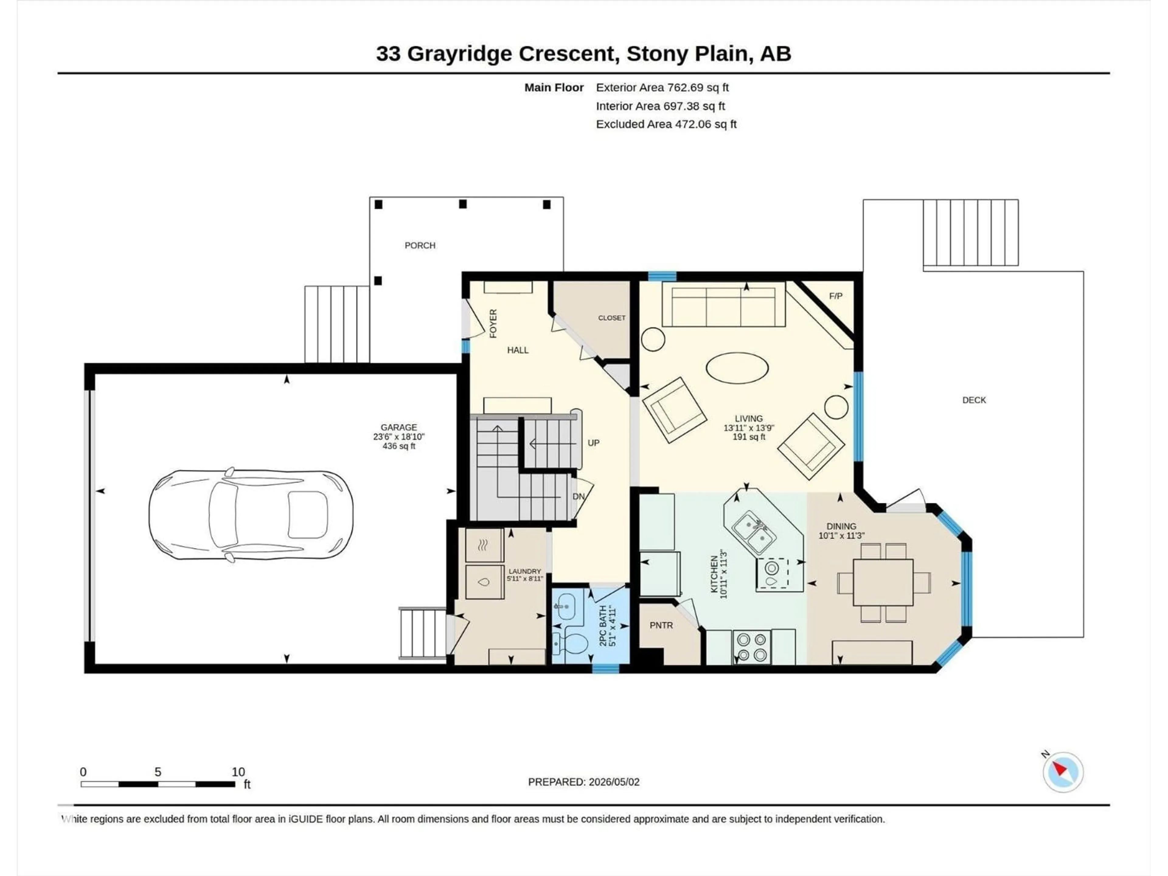 Floor plan for 33 GRAYRIDGE CR, Stony Plain Alberta T7Z2Z3