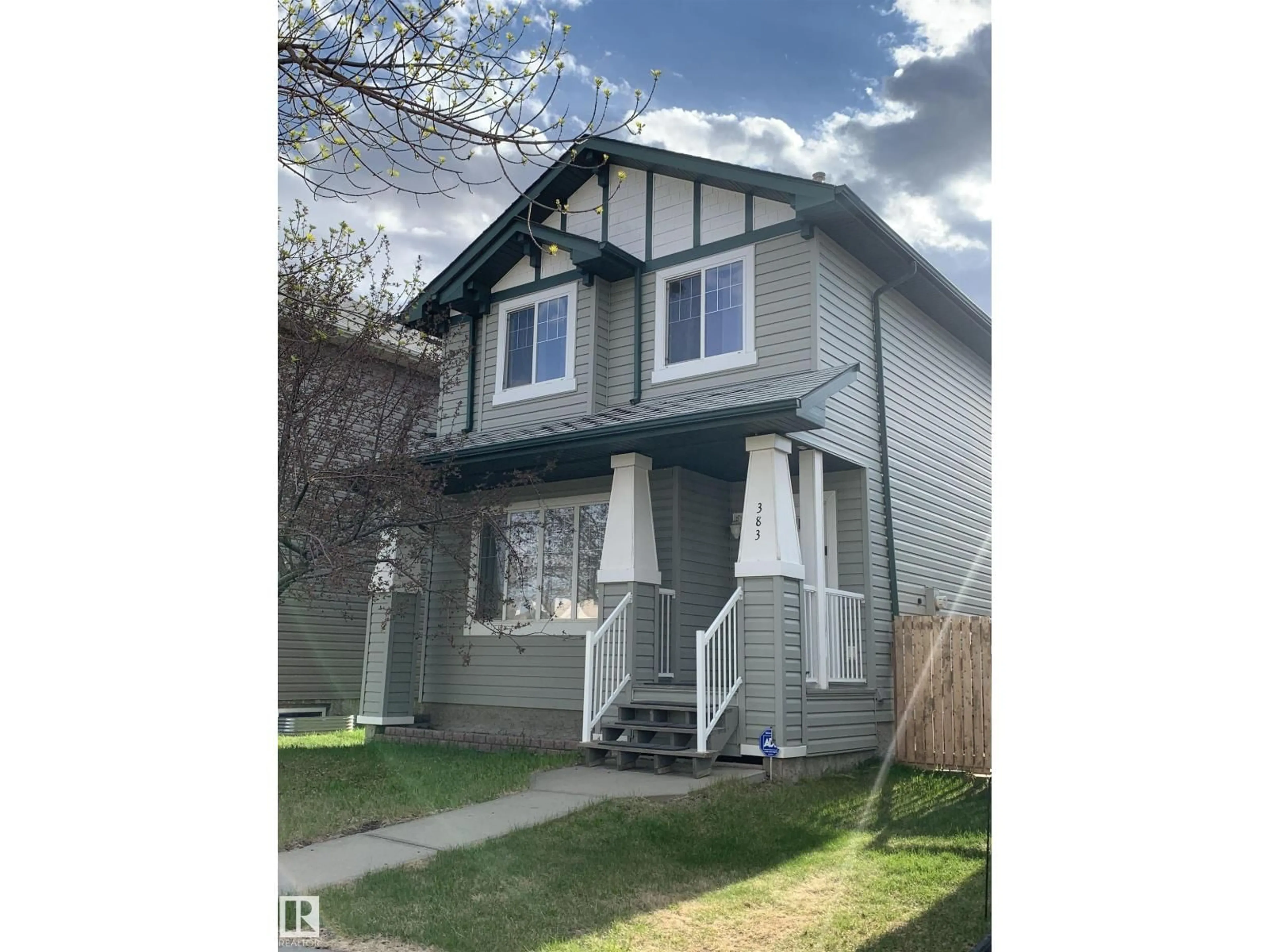 Home with vinyl exterior material, street for 383 SILVERBERRY RD, Edmonton Alberta T6T2B1