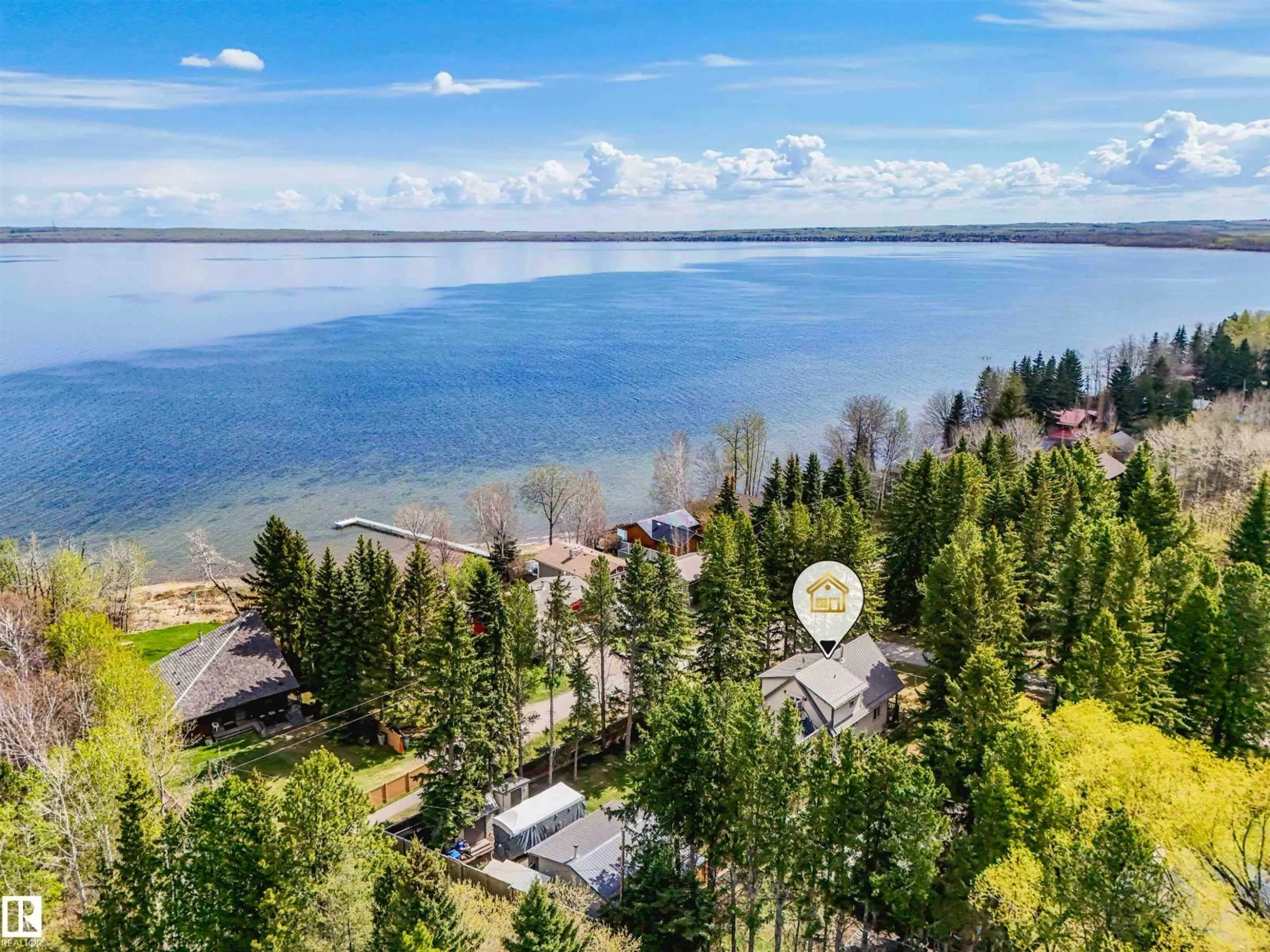 A pic from outside/outdoor area/front of a property/back of a property/a pic from drone, water/lake/river/ocean view for 507 5TH ST, Rural Wetaskiwin County Alberta T0C2V0