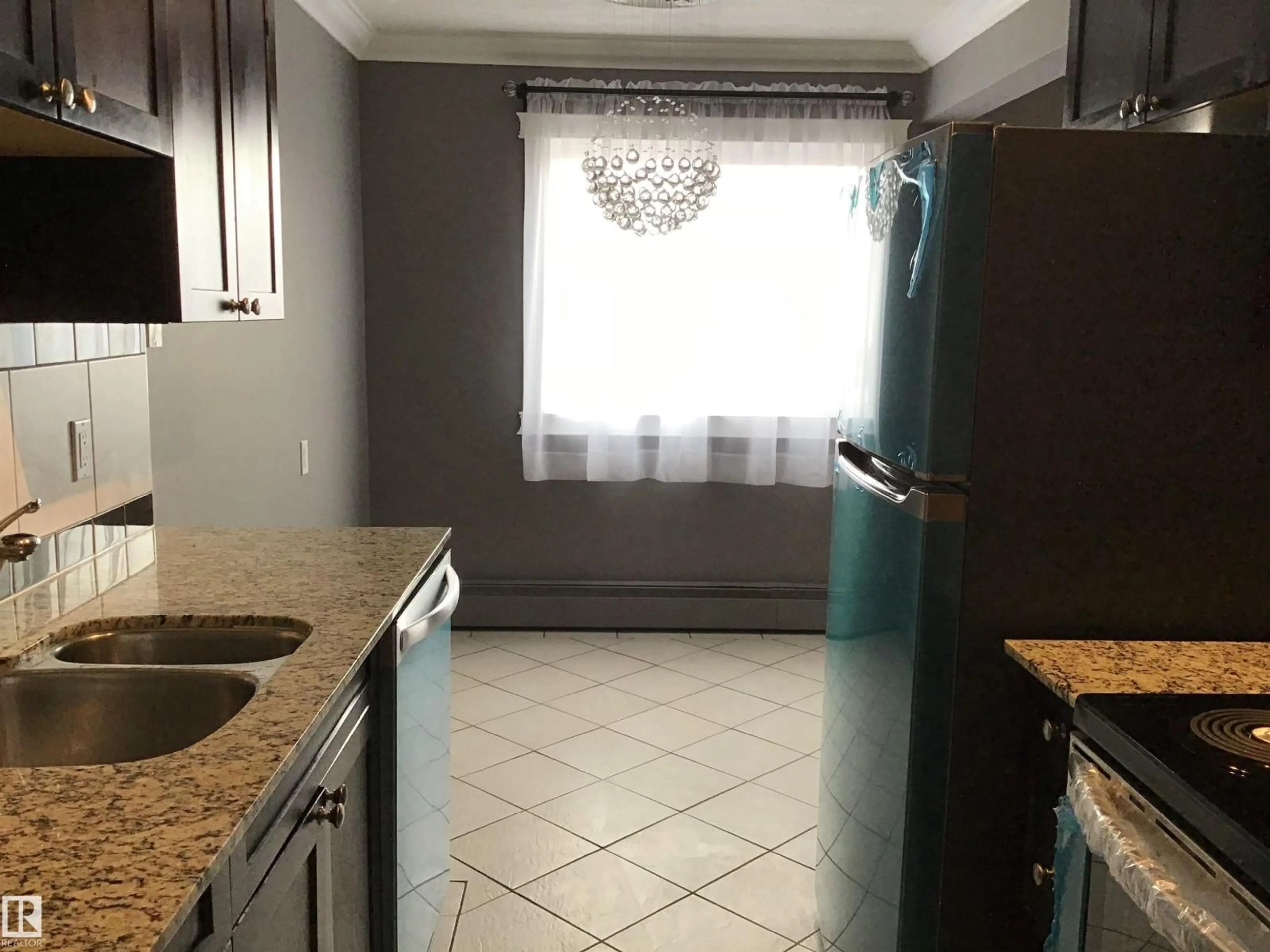Standard kitchen, ceramic/tile floor for #402 - 10625 83 AV, Edmonton Alberta T6E2E3