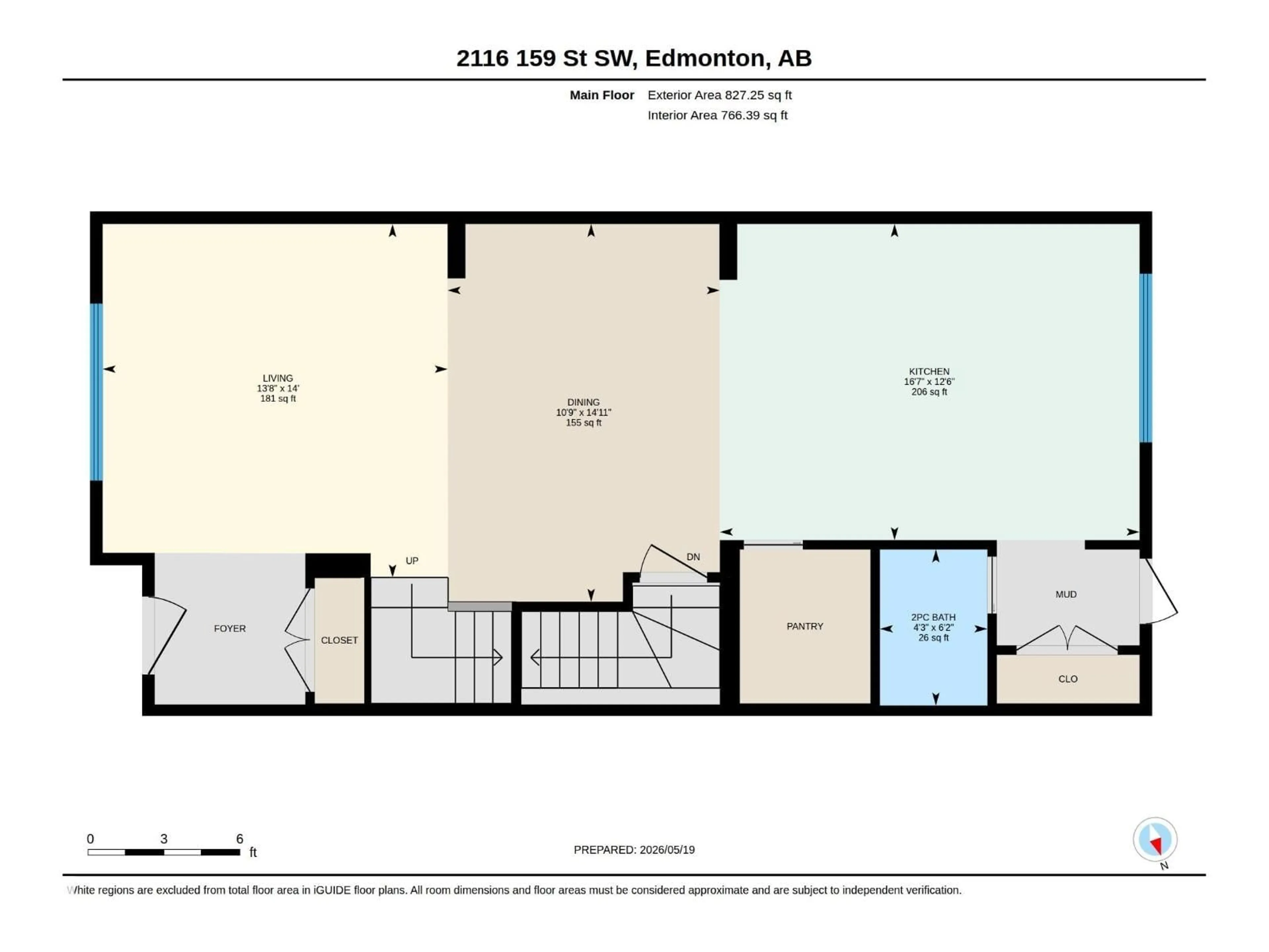 Floor plan for SW - 2116 159 ST, Edmonton Alberta T6W4E6