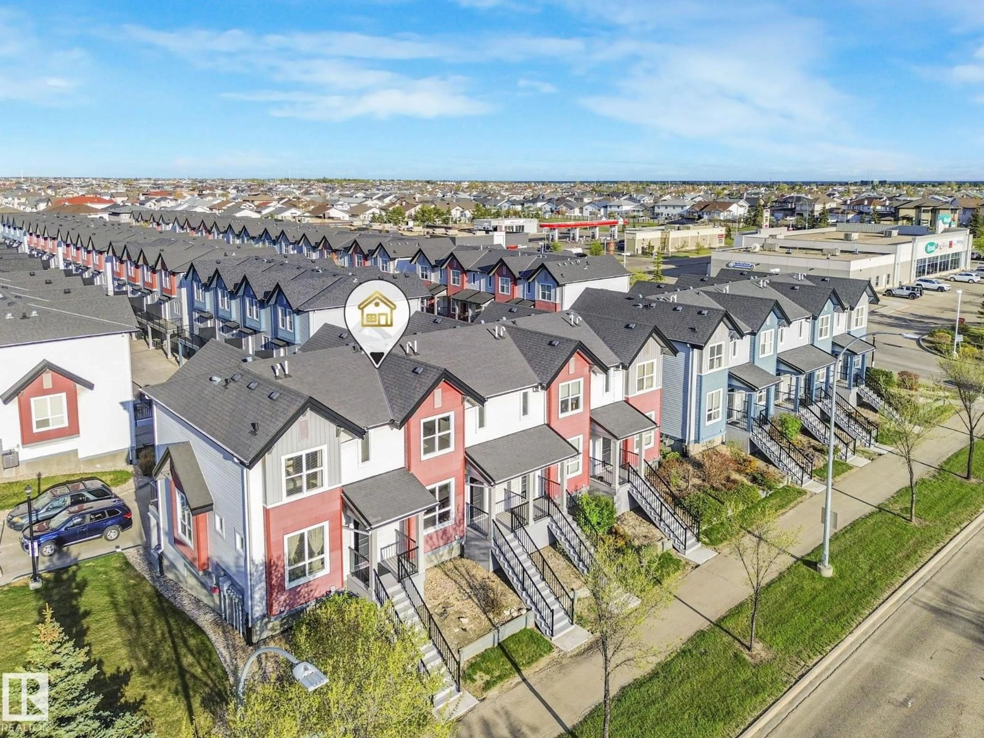 A pic from outside/outdoor area/front of a property/back of a property/a pic from drone, city buildings view from balcony for NW - 16915 82 ST, Edmonton Alberta T5Z0H4