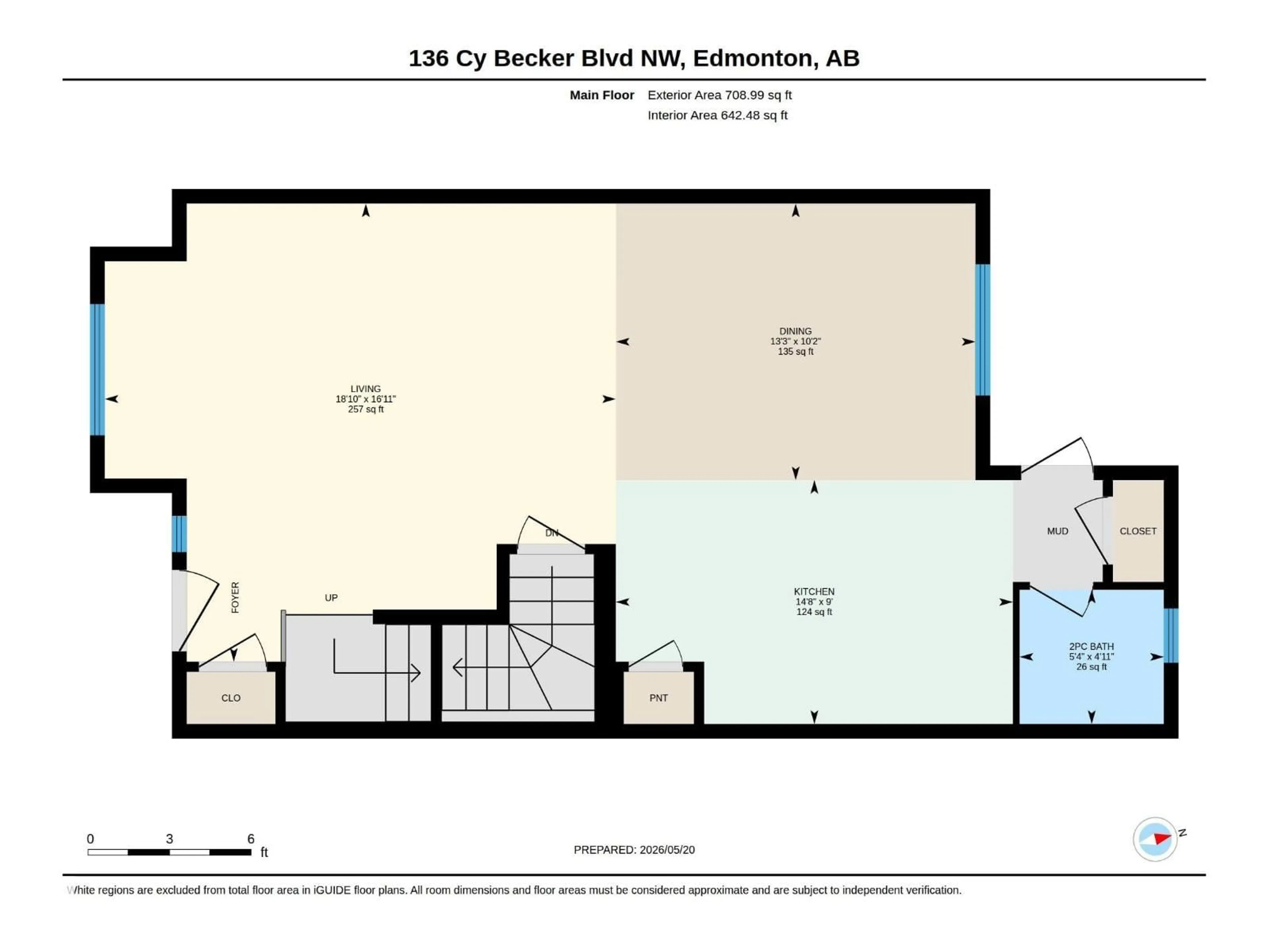 Floor plan for 136 CY BECKER BV, Edmonton Alberta T5Y0Y2