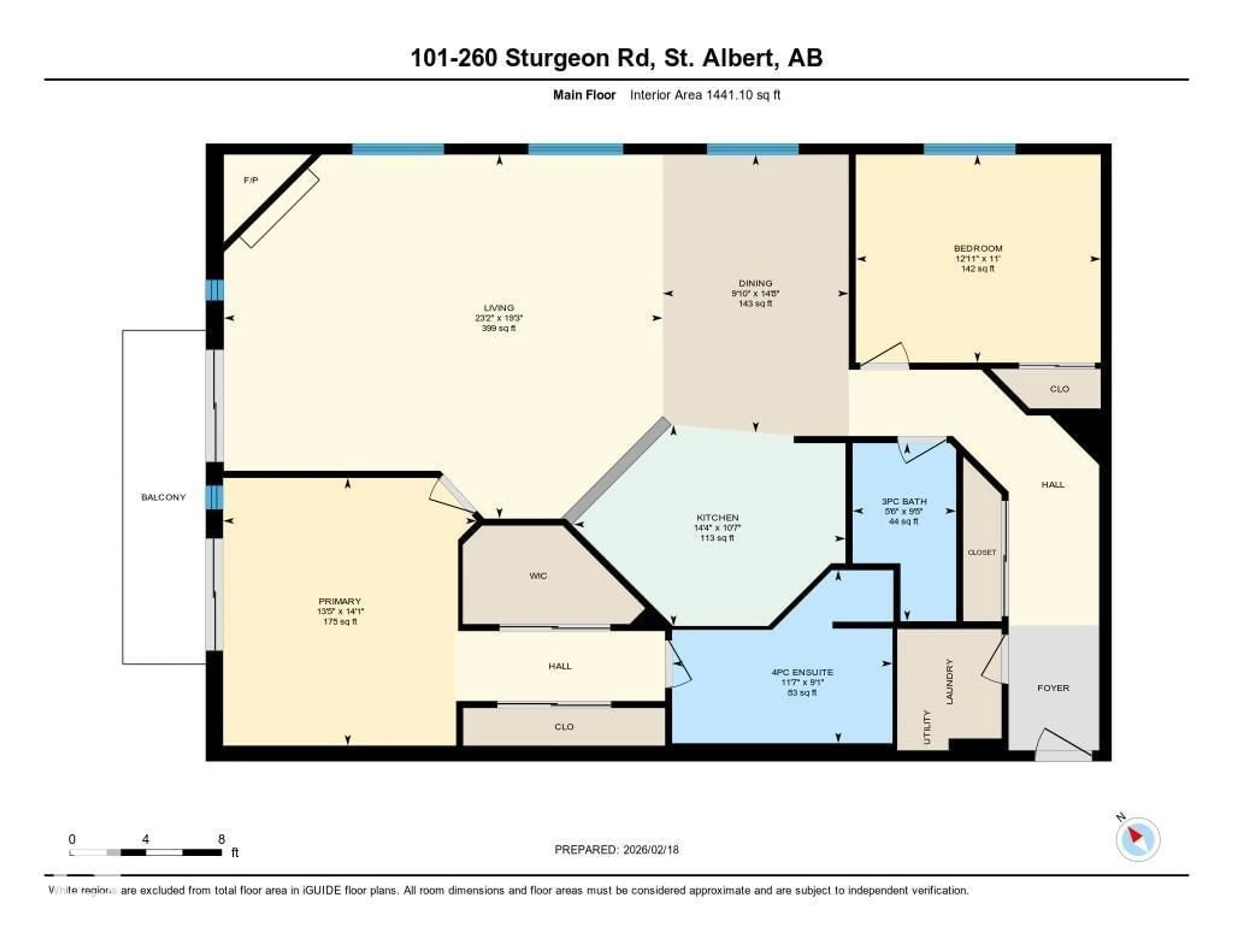 Floor plan for 101 - 101 STURGEON RD, St. Albert Alberta T8N7C6