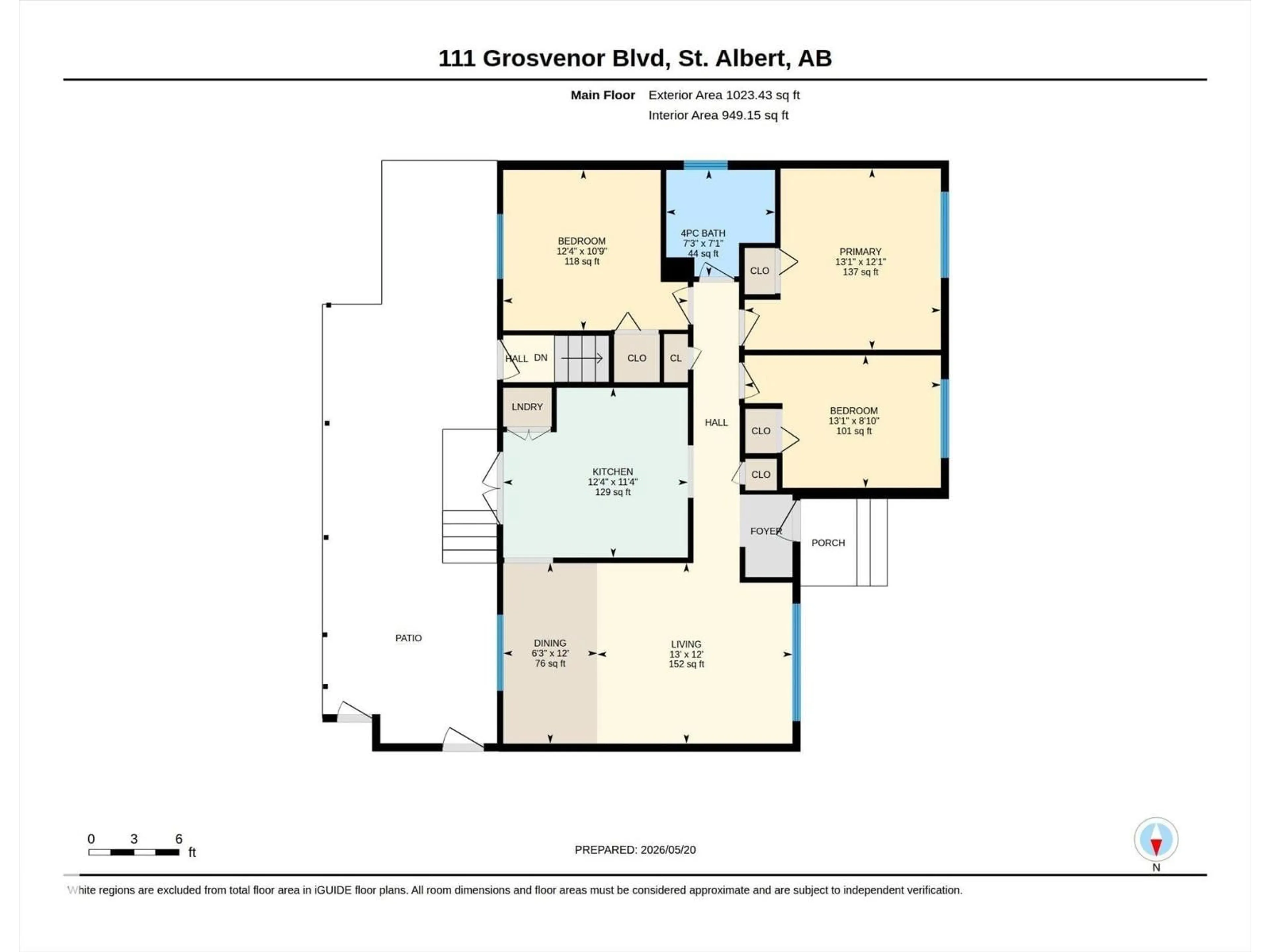 Floor plan for 111 GROSVENOR BV, St. Albert Alberta T8N0Y2