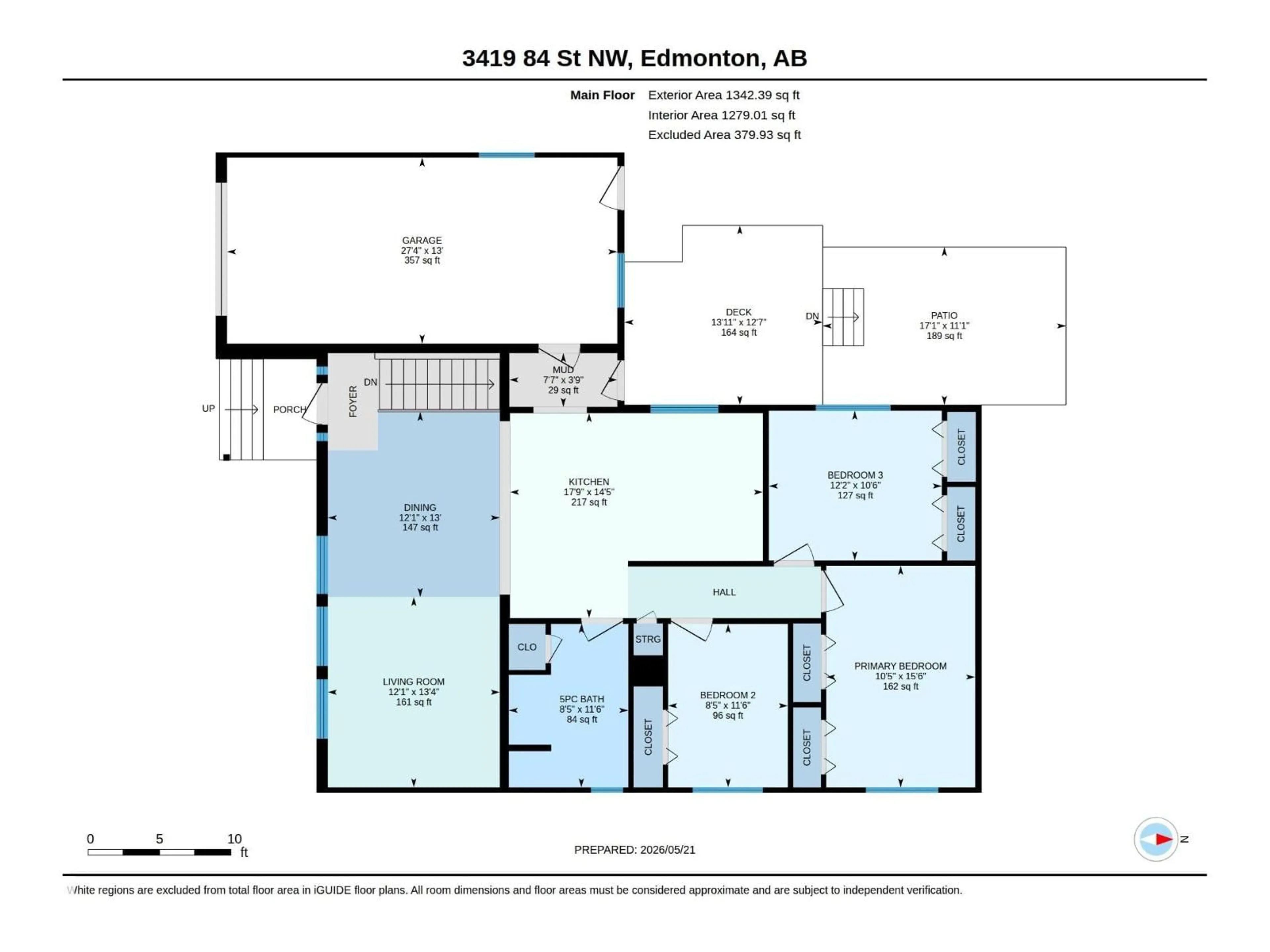 Floor plan for 3419 84 ST, Edmonton Alberta T6K0G9