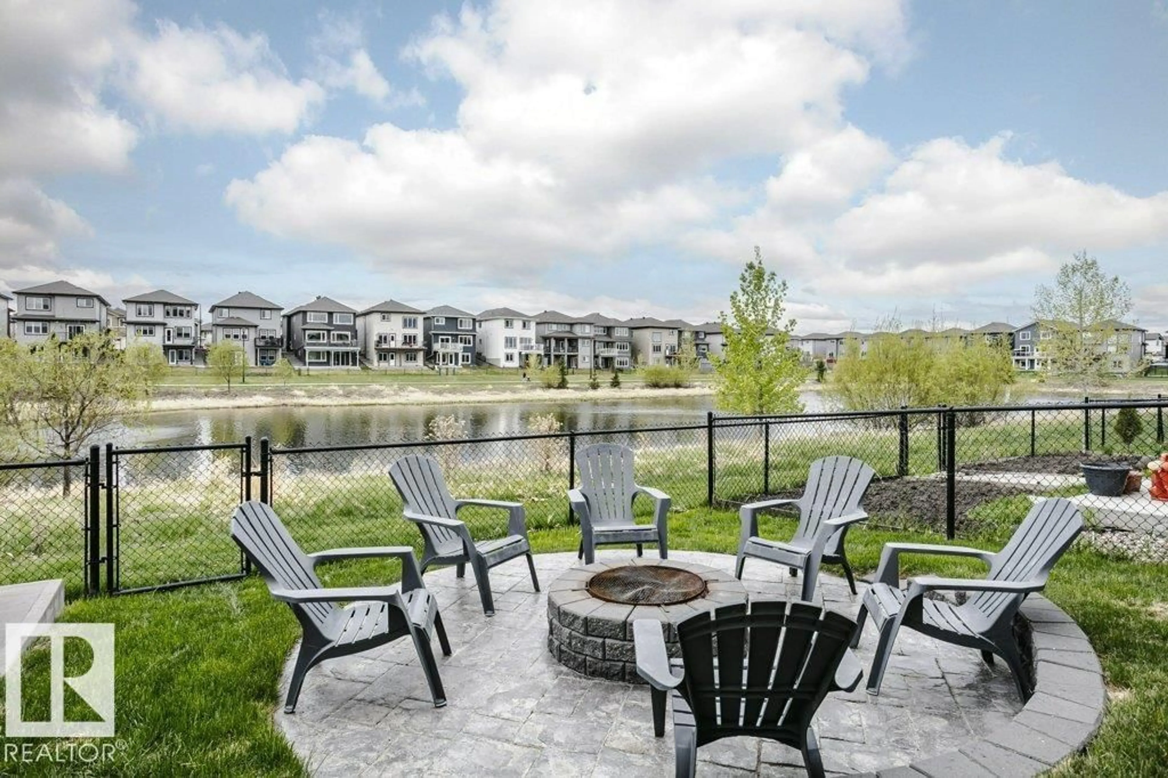 Patio, water/lake/river/ocean view for 2423 16 AV, Edmonton Alberta T6T2H5