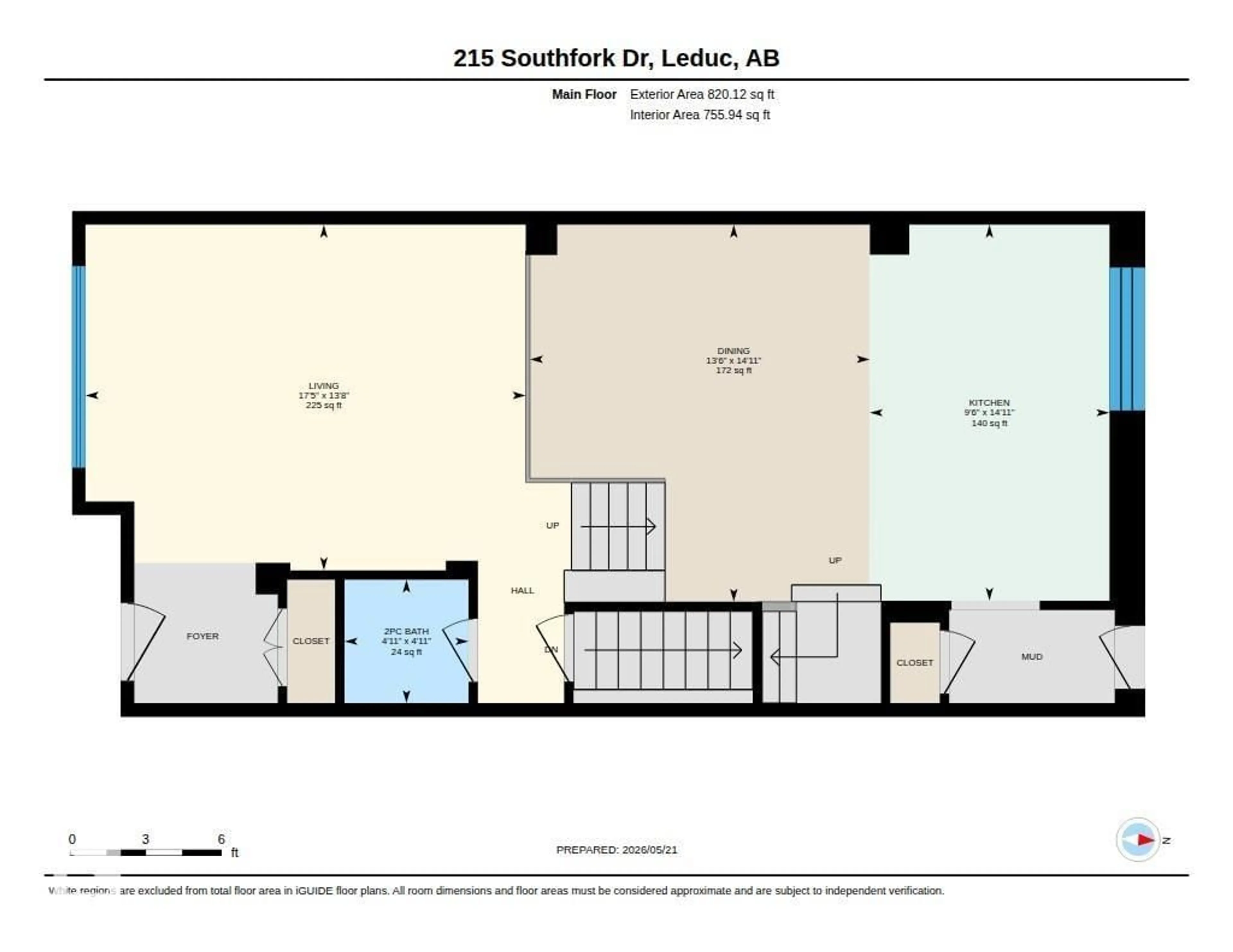 Floor plan for 215 SOUTHFORK DR, Leduc Alberta T9E1G3