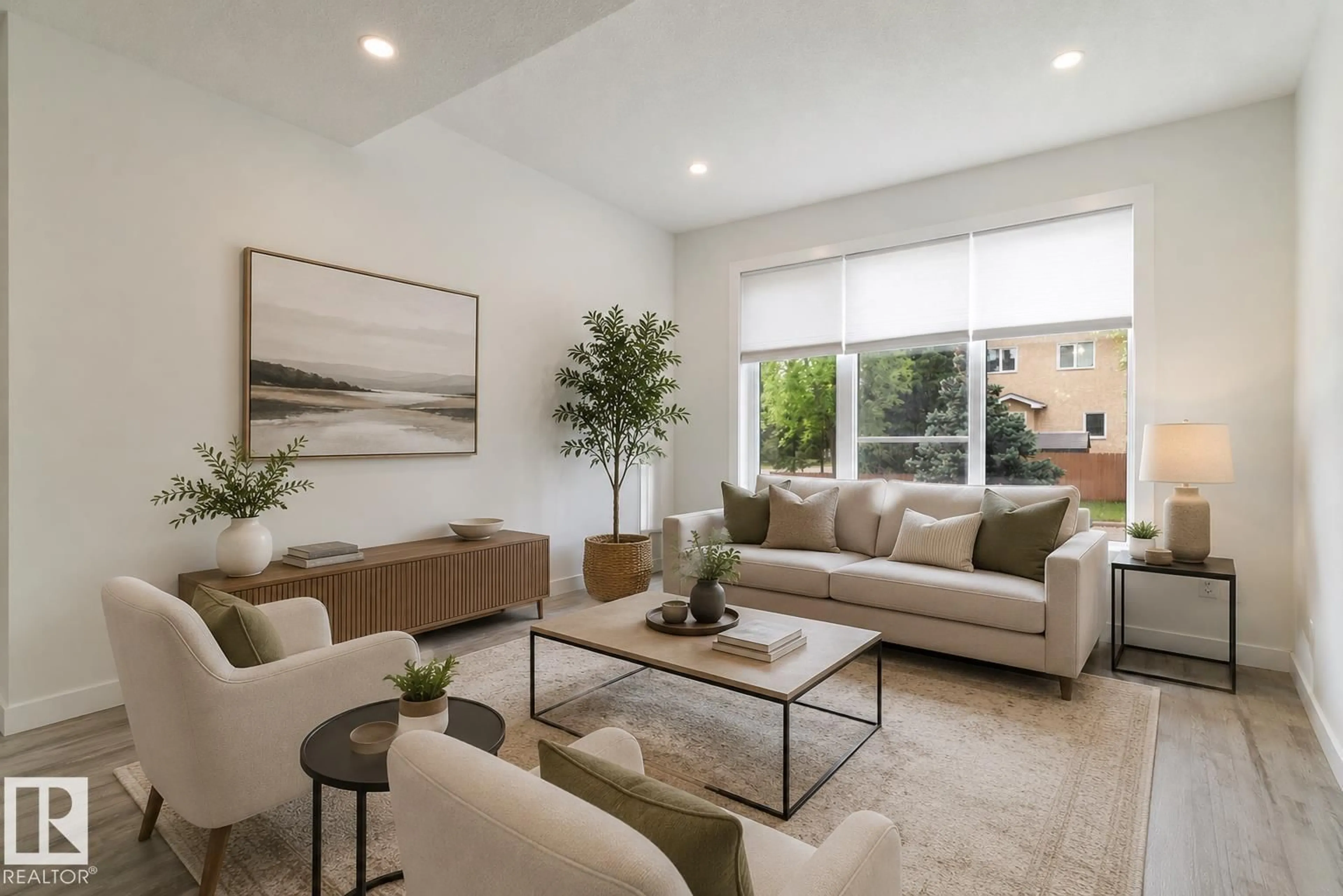 Living room with furniture, unknown for 15204 108 AV, Edmonton Alberta T5P1A1