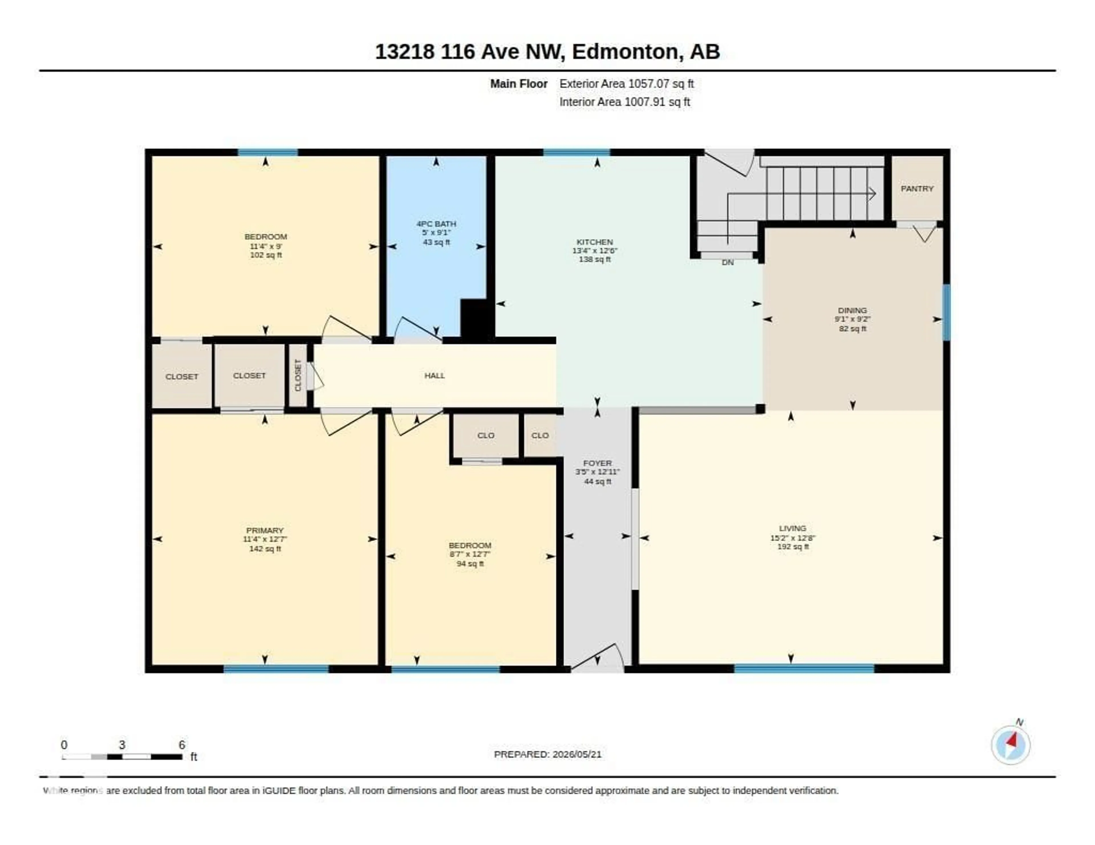 Floor plan for 13218 116 AV, Edmonton Alberta T5M3E2