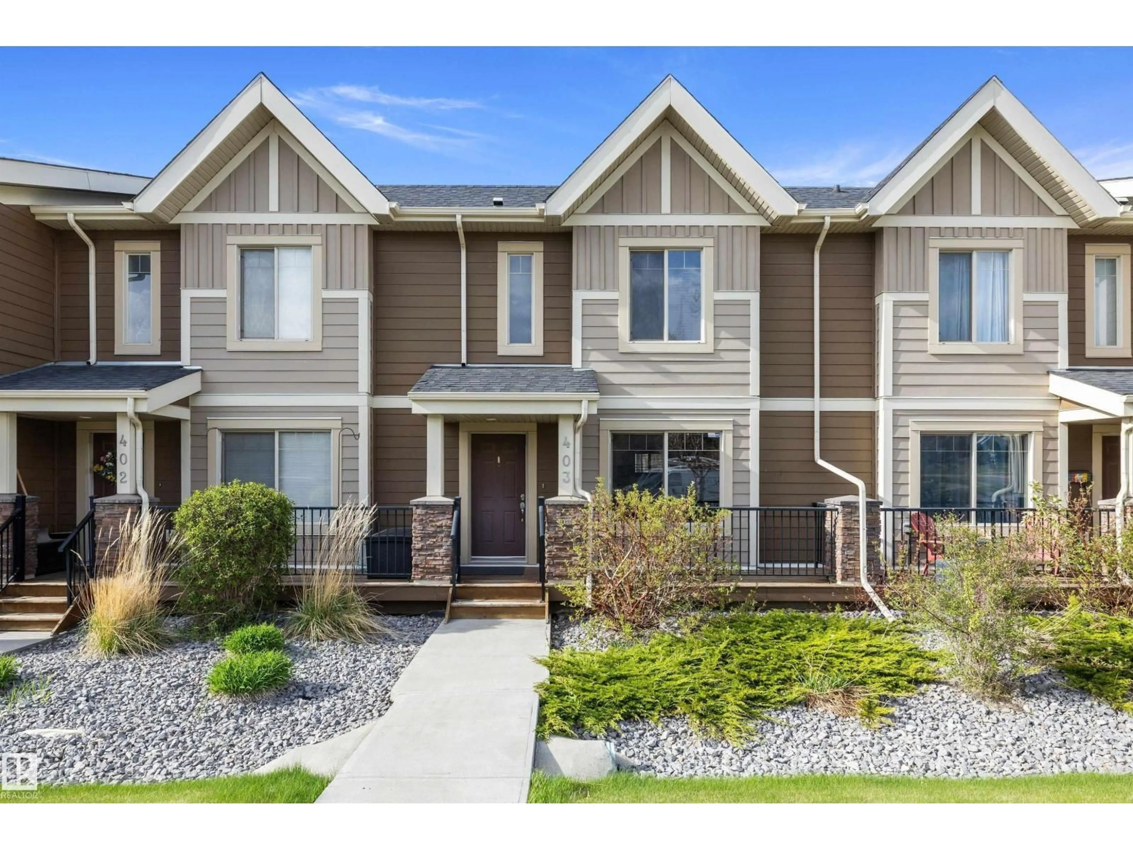 Home with vinyl exterior material, street for #403 - 401 PALISADES WY, Sherwood Park Alberta T8H0R7
