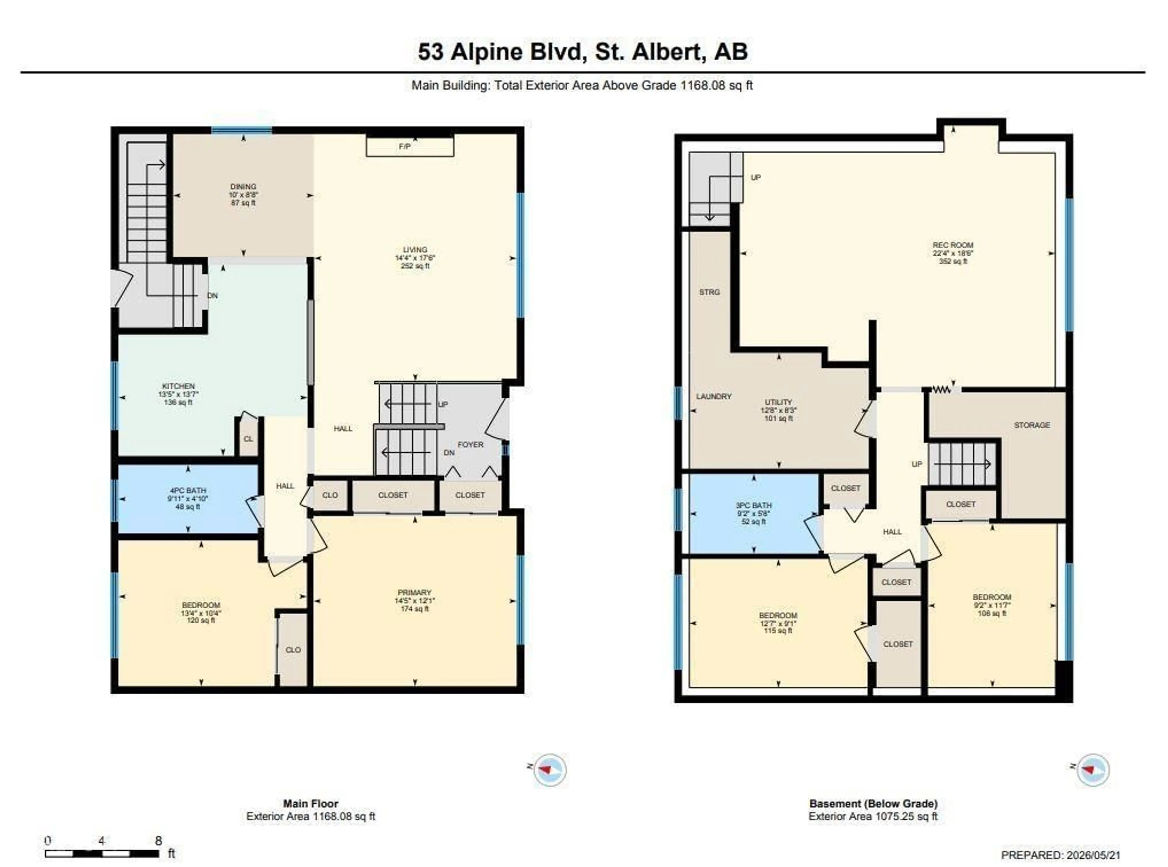 Floor plan for 53 ALPINE BV, St. Albert Alberta T8N2M1