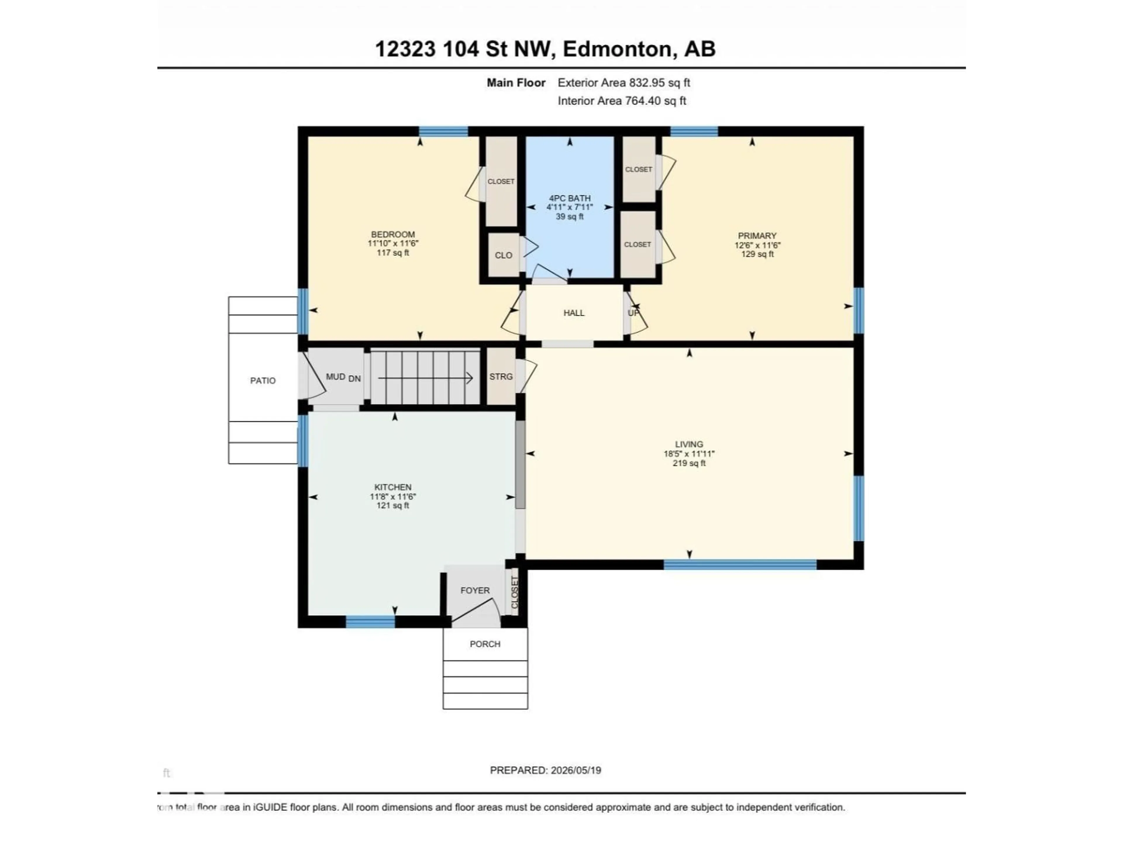 Floor plan for NW - 12323 104 ST, Edmonton Alberta T5G2L9