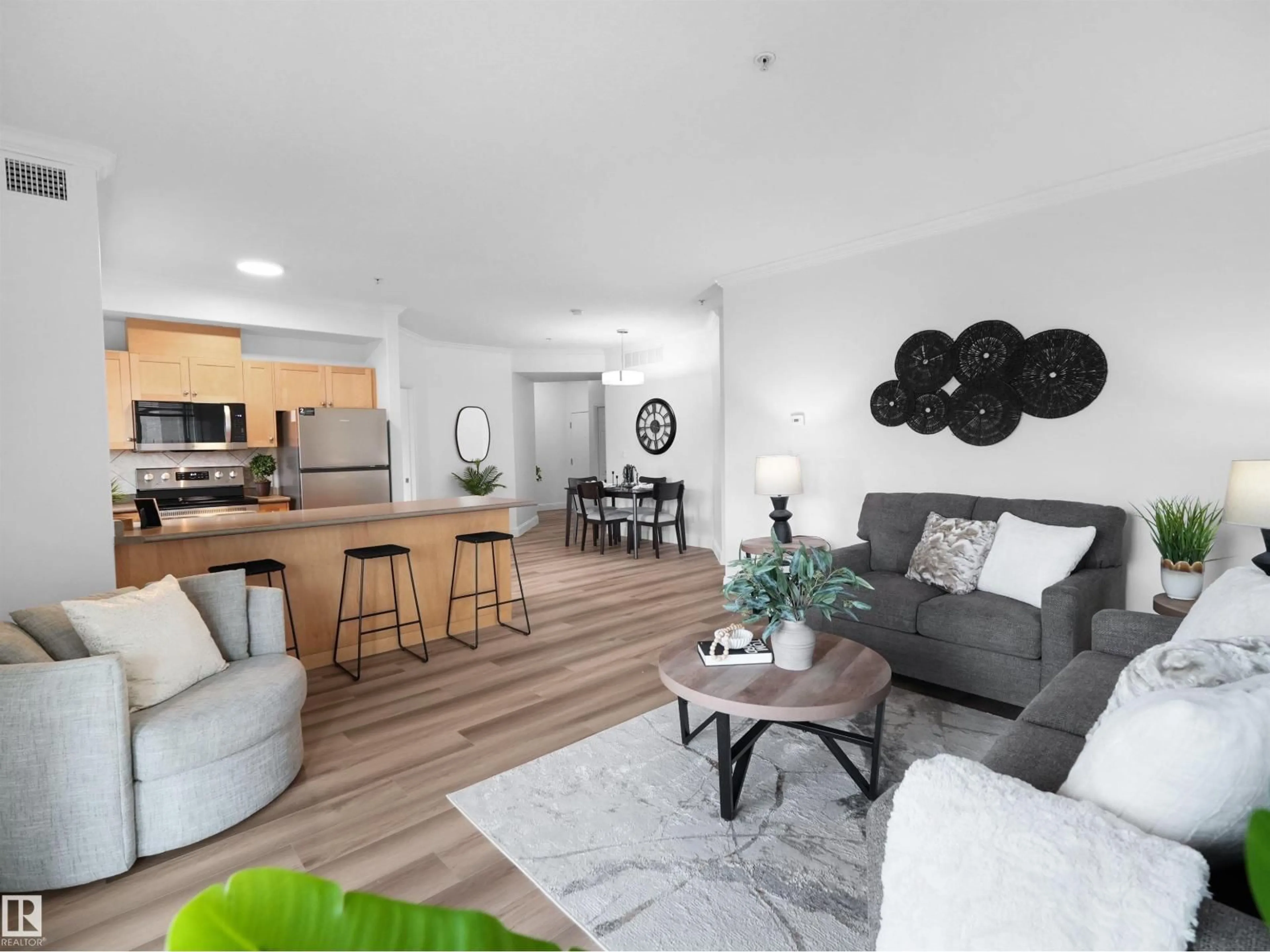Living room with furniture, unknown for #104 - 14612 125 ST, Edmonton Alberta T5X0B6