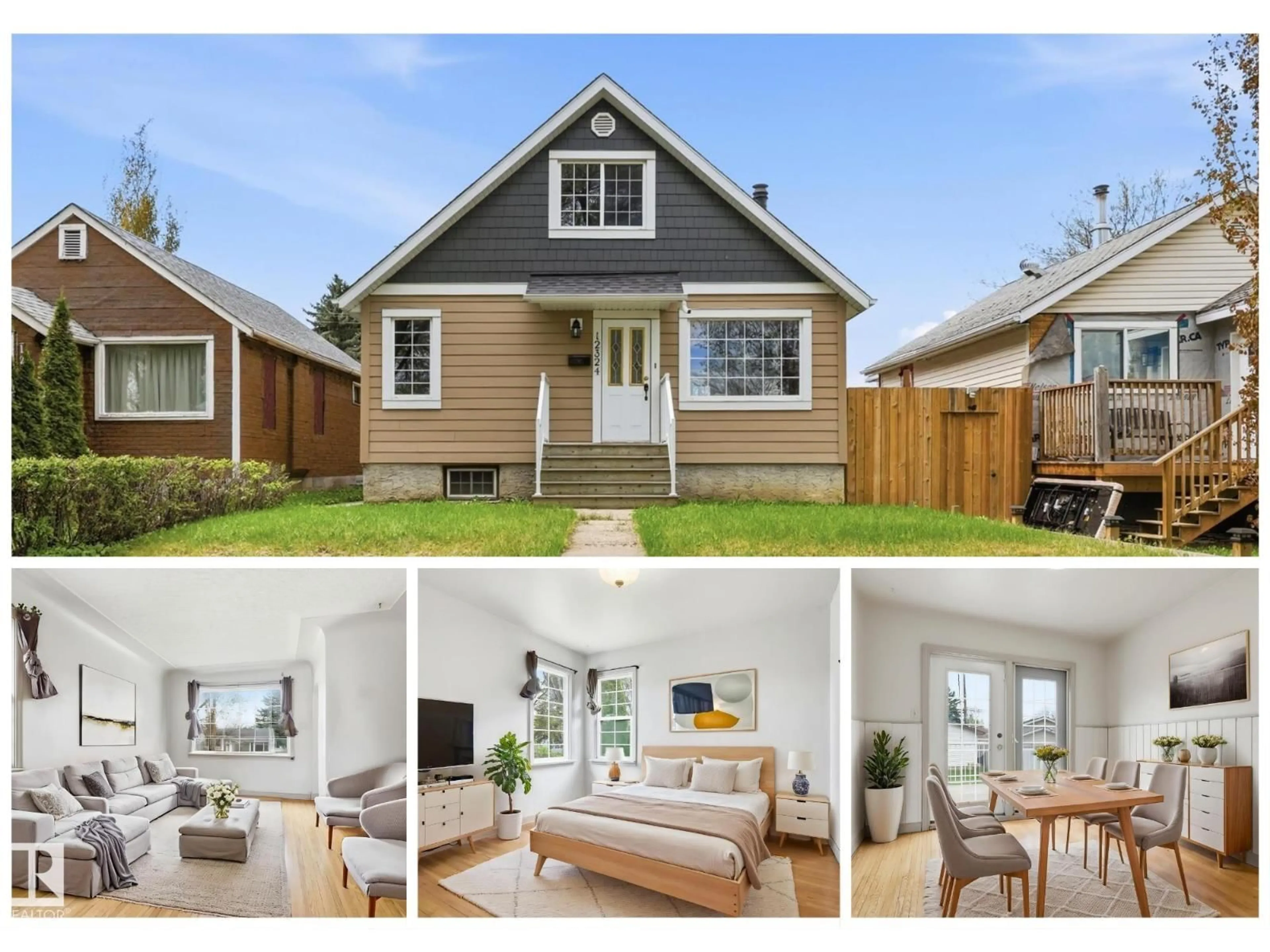 Home with vinyl exterior material, street for 12324 104 ST, Edmonton Alberta T5G2L8